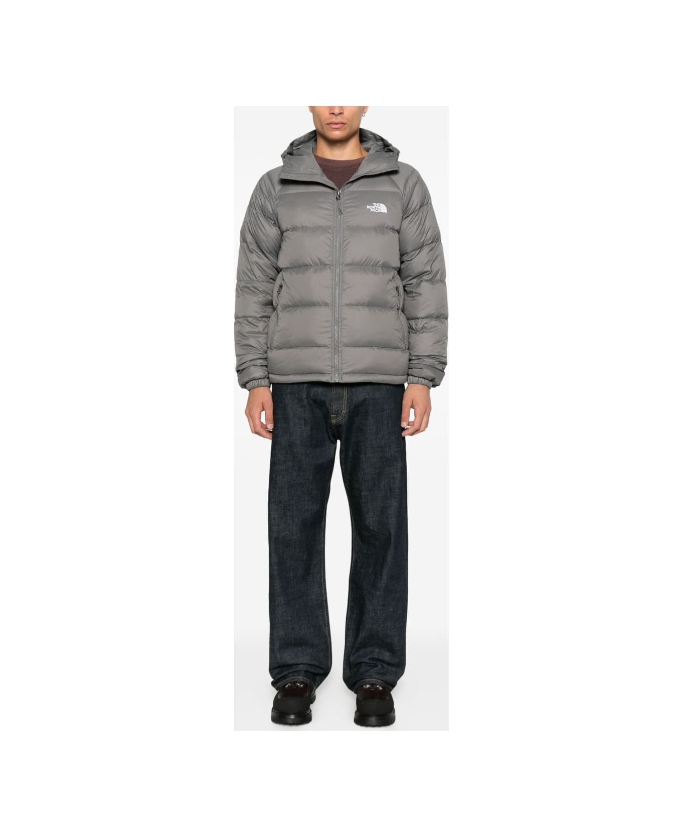 The North Face Zip-up Coat With Hood - Grey