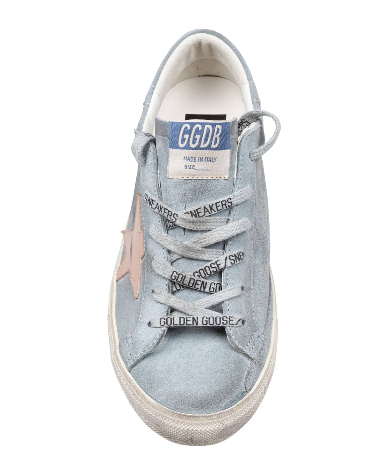 Golden Goose Super Star Sneakers In Suede Grey/pink - GREY