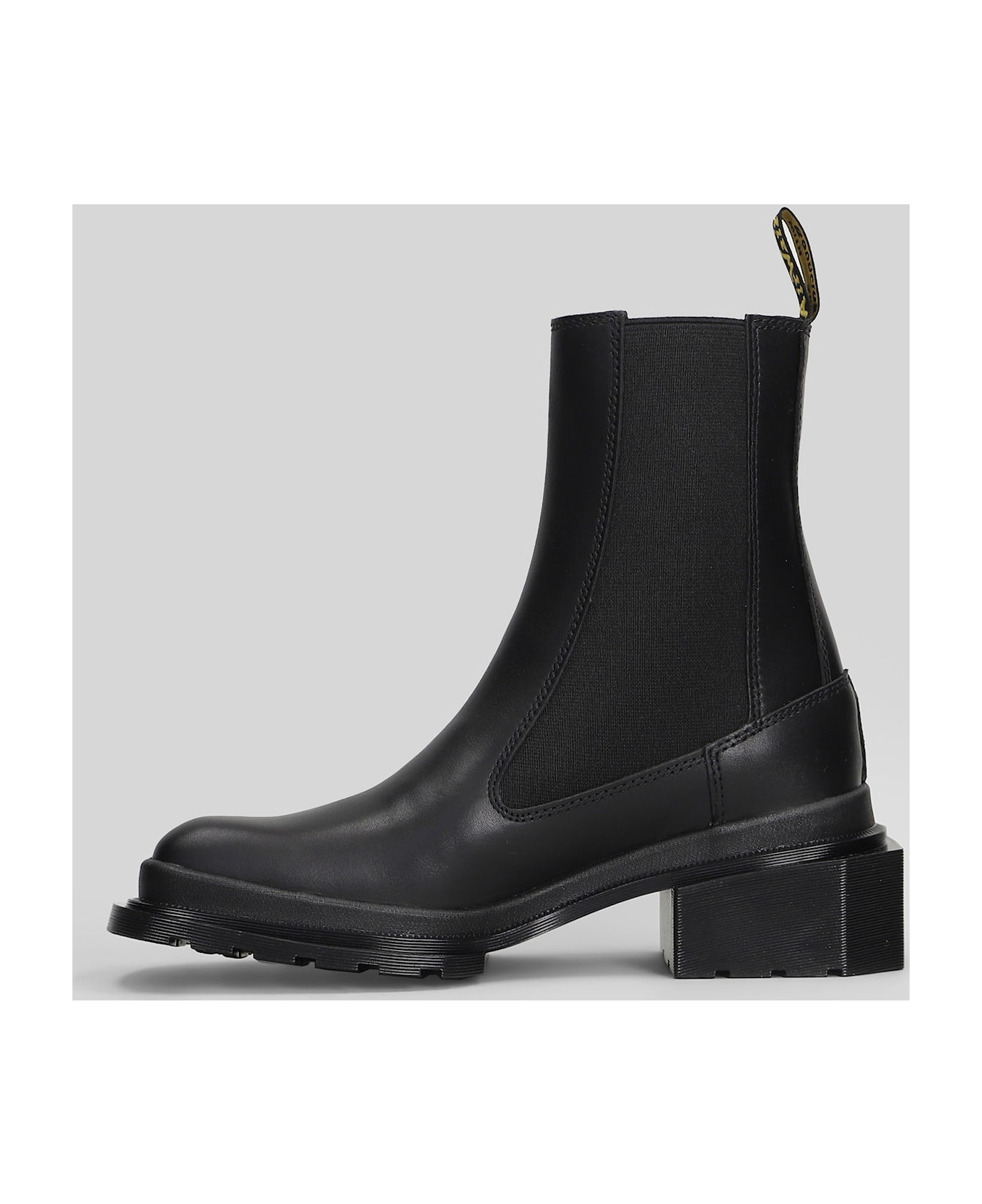 Dr. Martens Maybole Chelsea Combat Boots In Black Leather - black