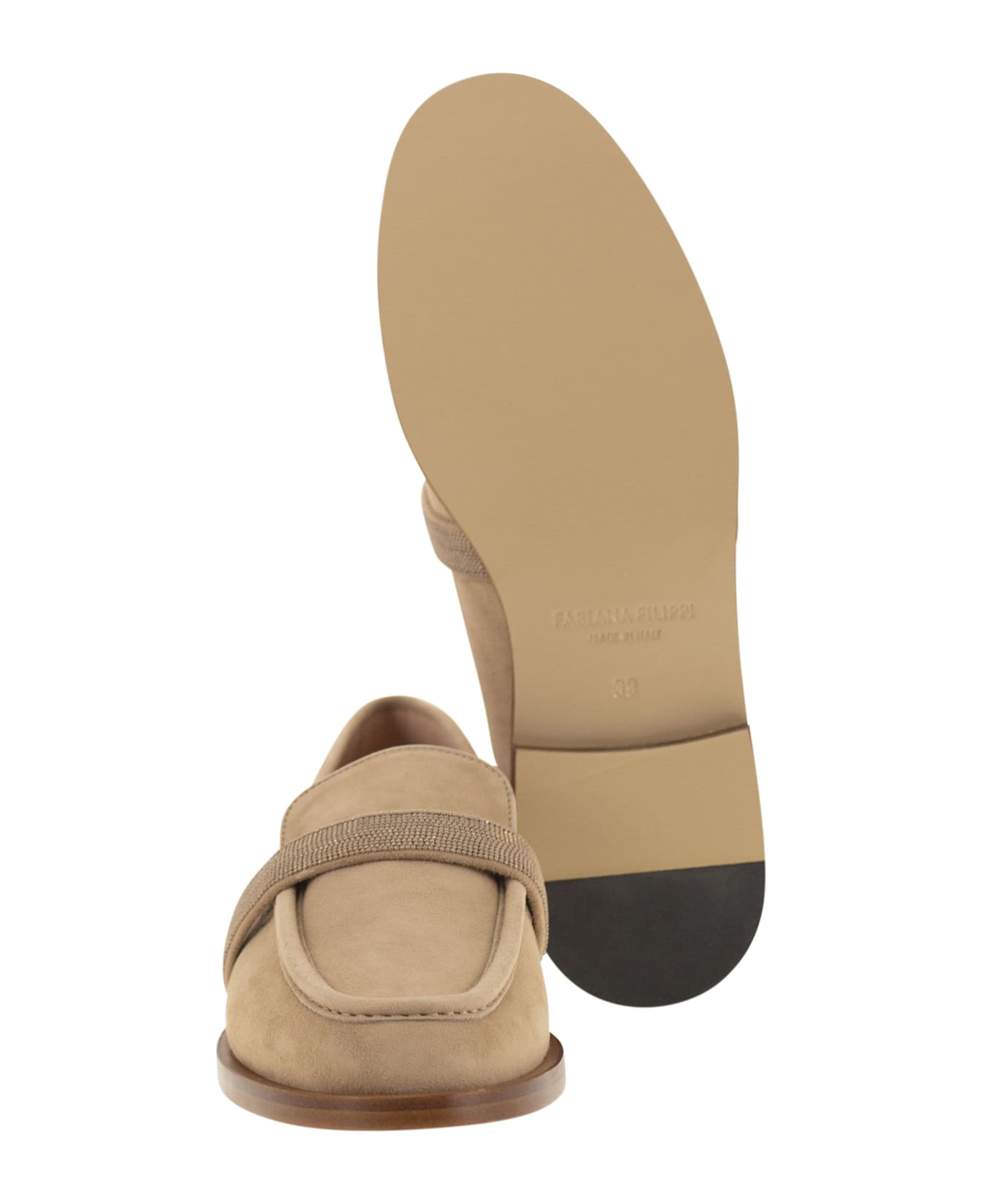 Fabiana Filippi Suede Moccasin - Beige