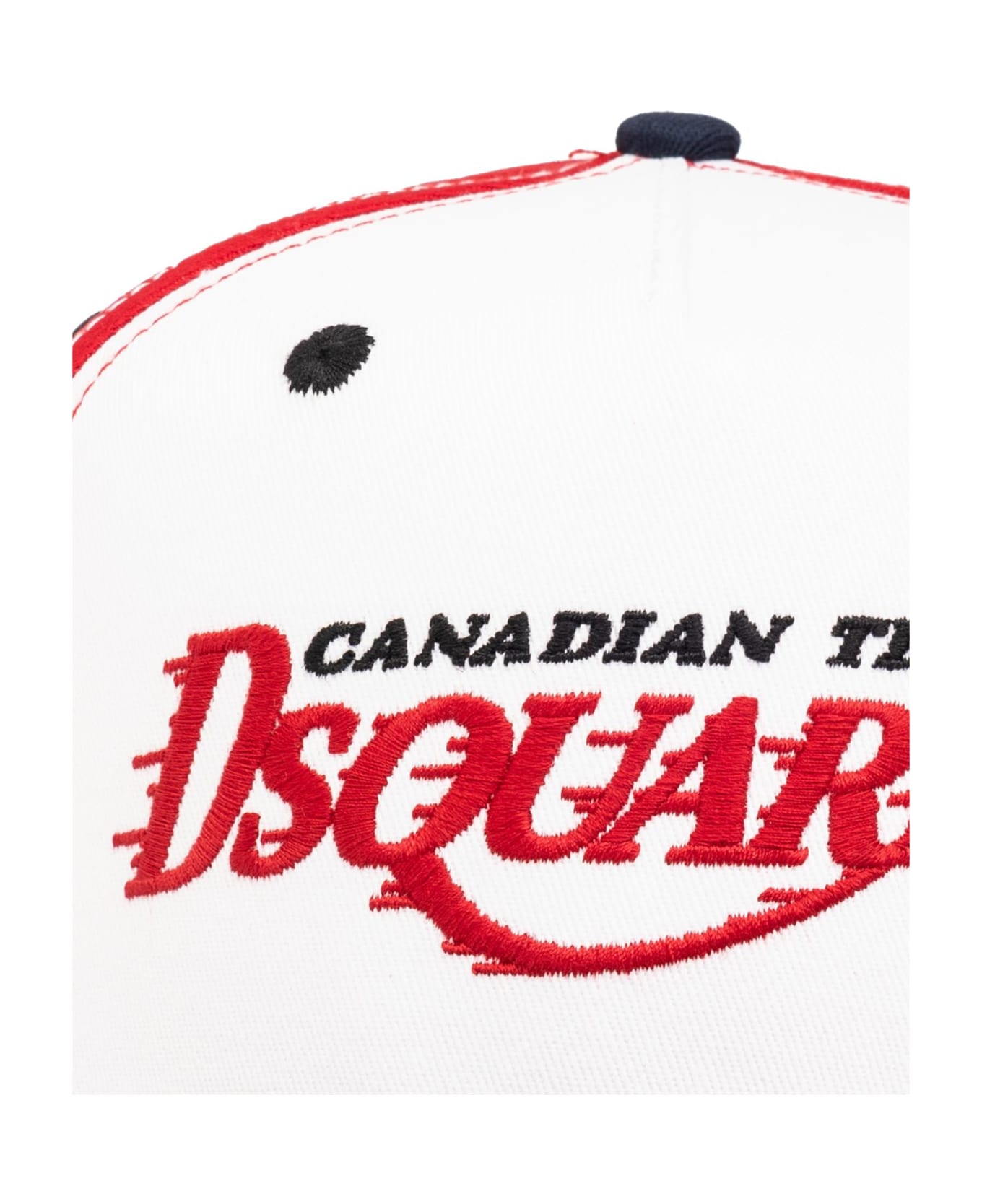 Dsquared2 Baseball Cap - Rosso bianco 帽子