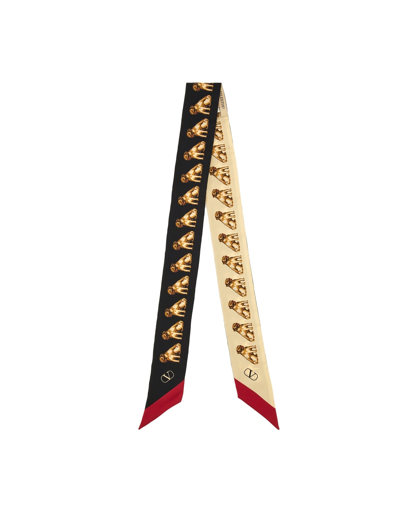 Valentino Garavani Scarf Bandeaux "petit Charles" - BLACK