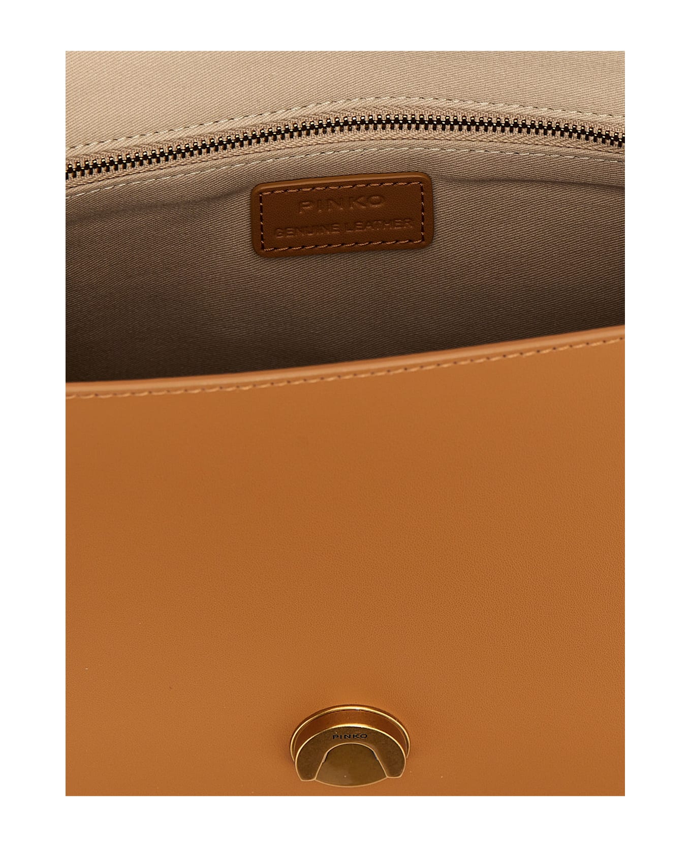 Pinko Love One Top Handle Handbag - Beige