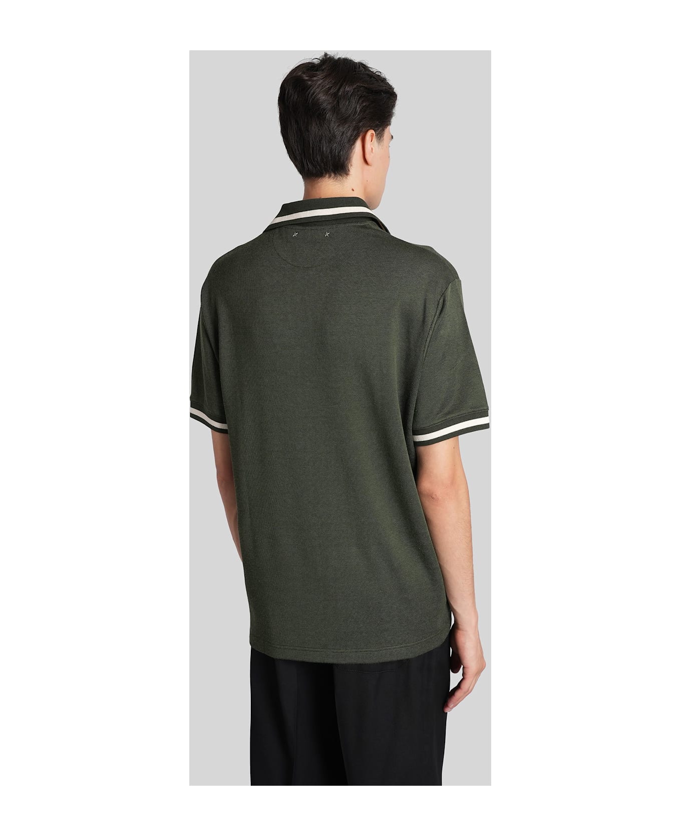 Golden Goose Omar Polo In Green Cotton - green