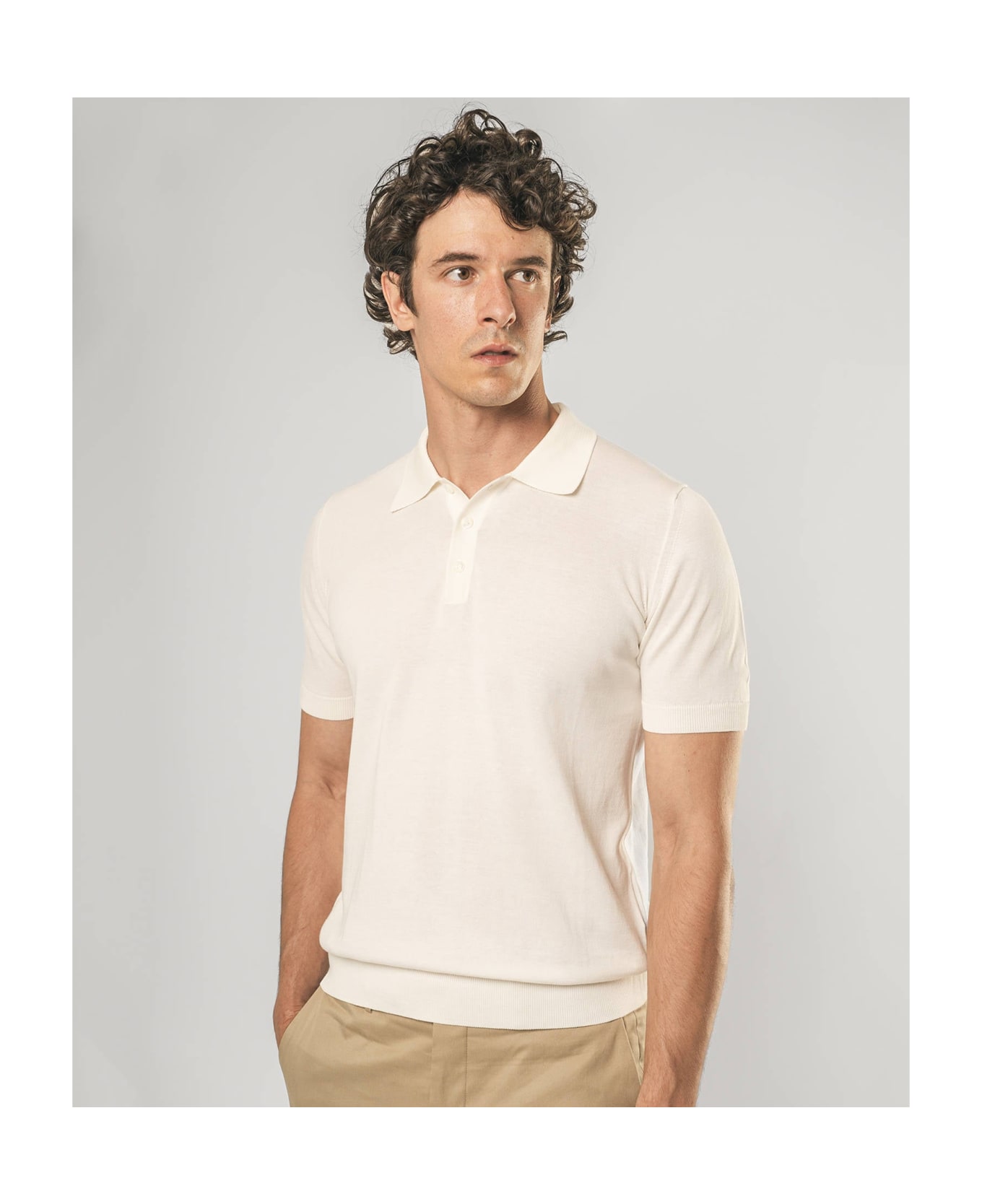 Larusmiani Ischia Polo Sweater - Ivory