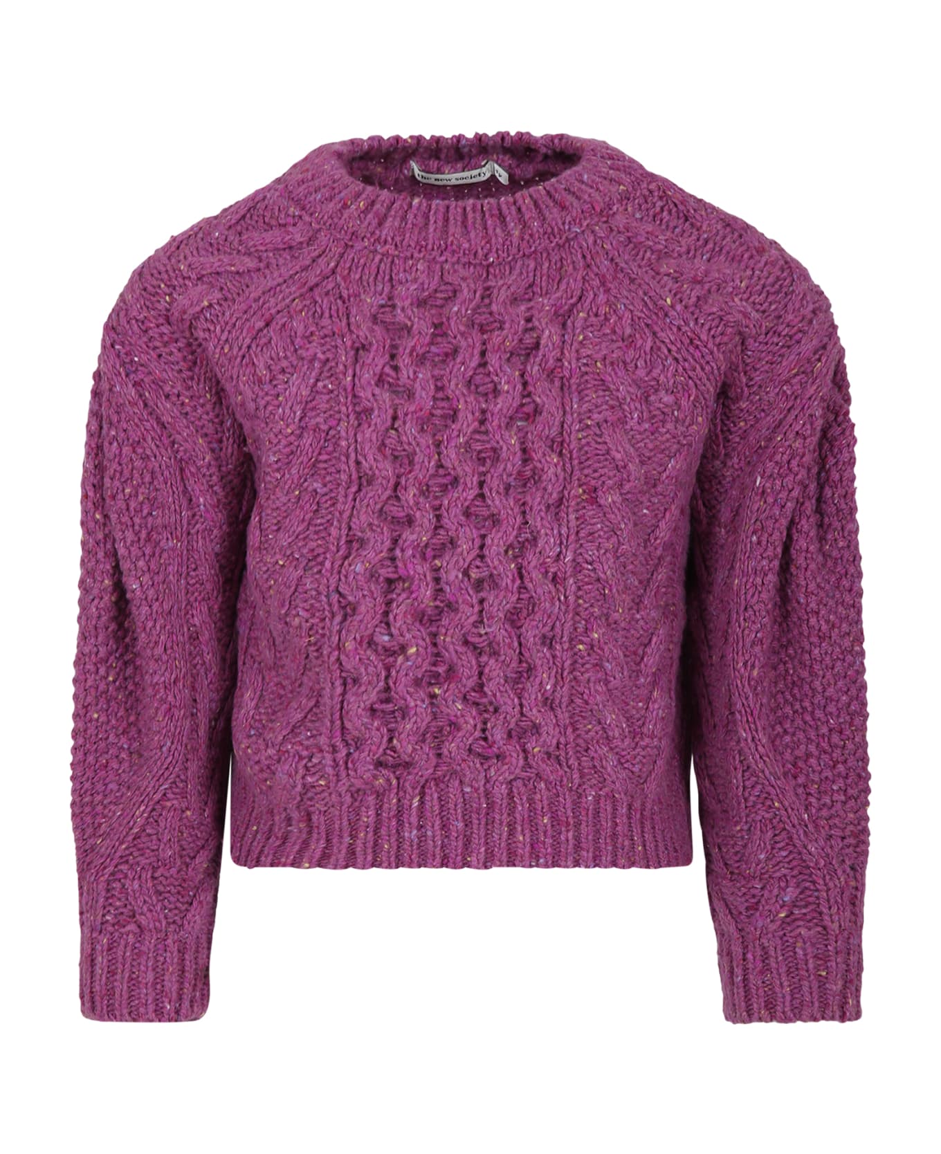 The New Society Purple Sweater For Girl - Violet