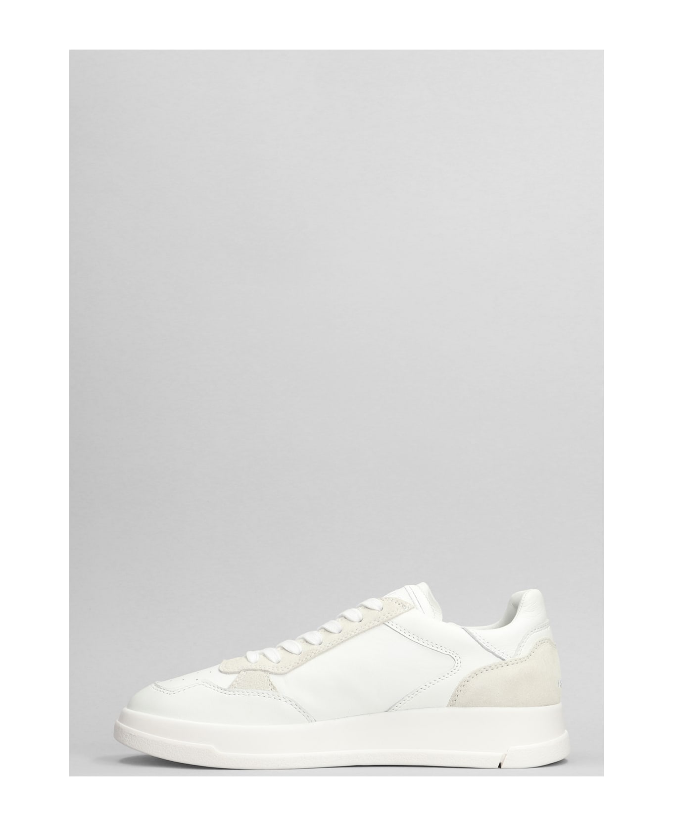 GHOUD Tweener Low Sneakers In White Suede And Leather - white
