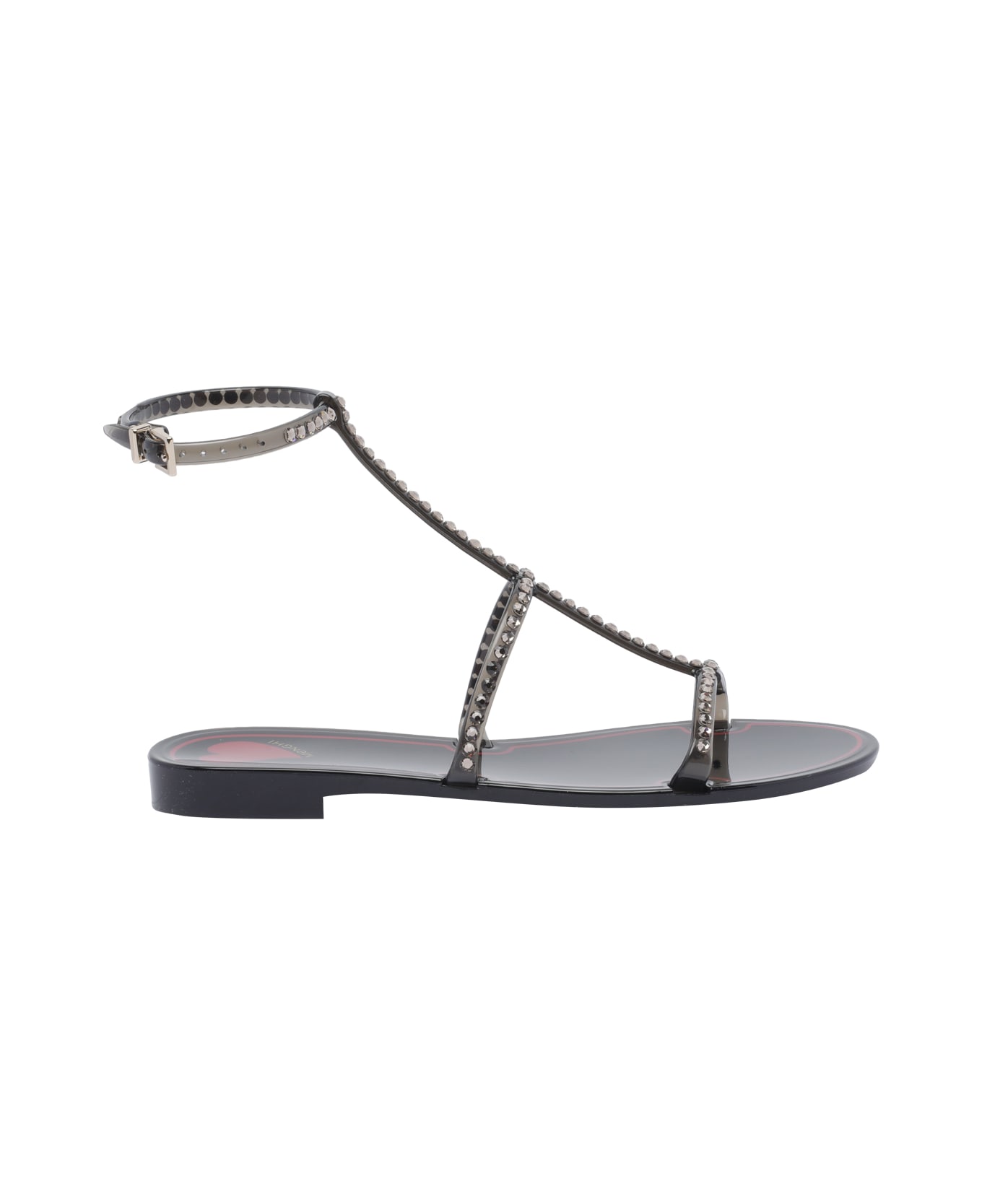 Menghi Rubber Sandals - Black