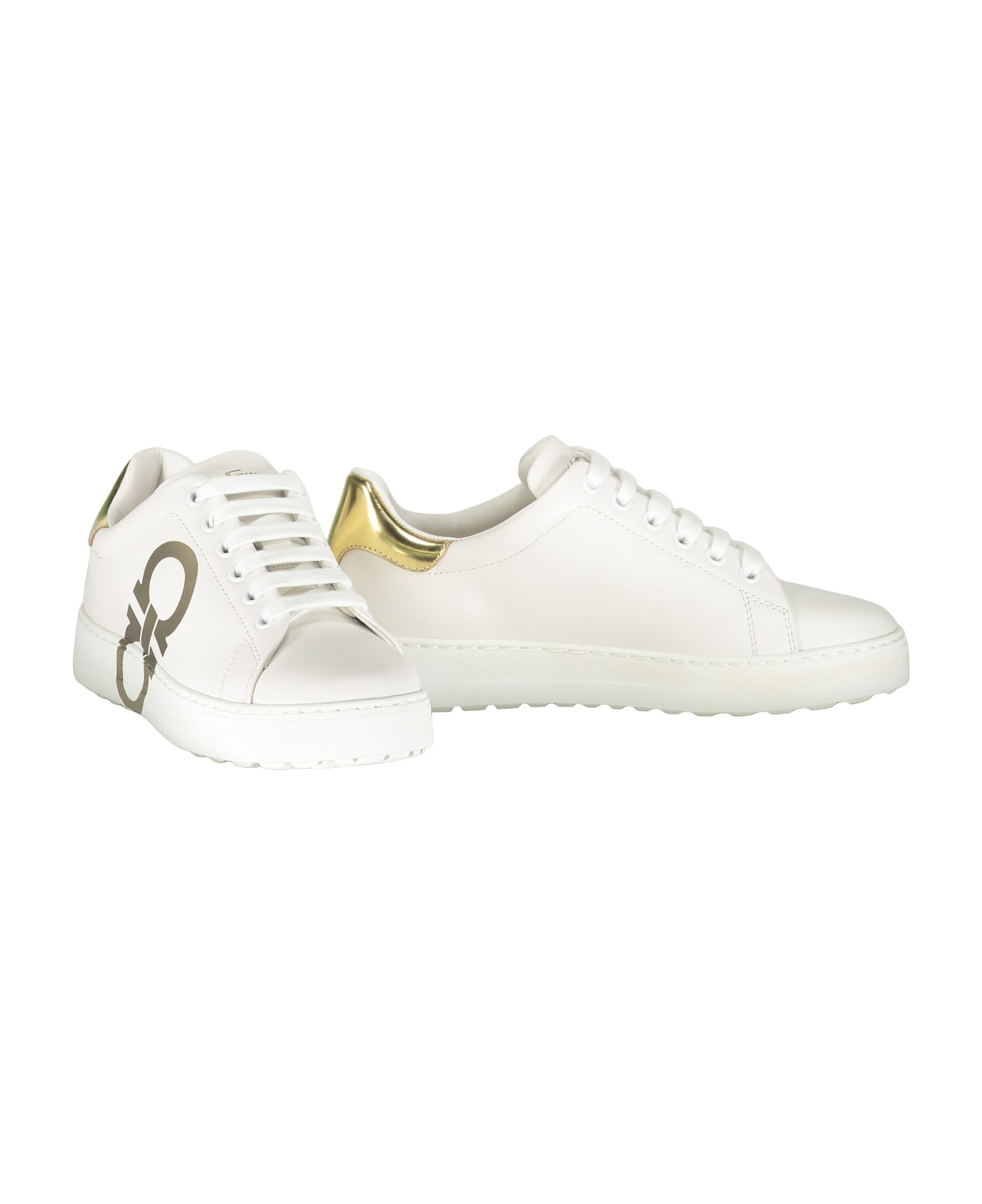 Ferragamo Leather Low-top Sneakers - White
