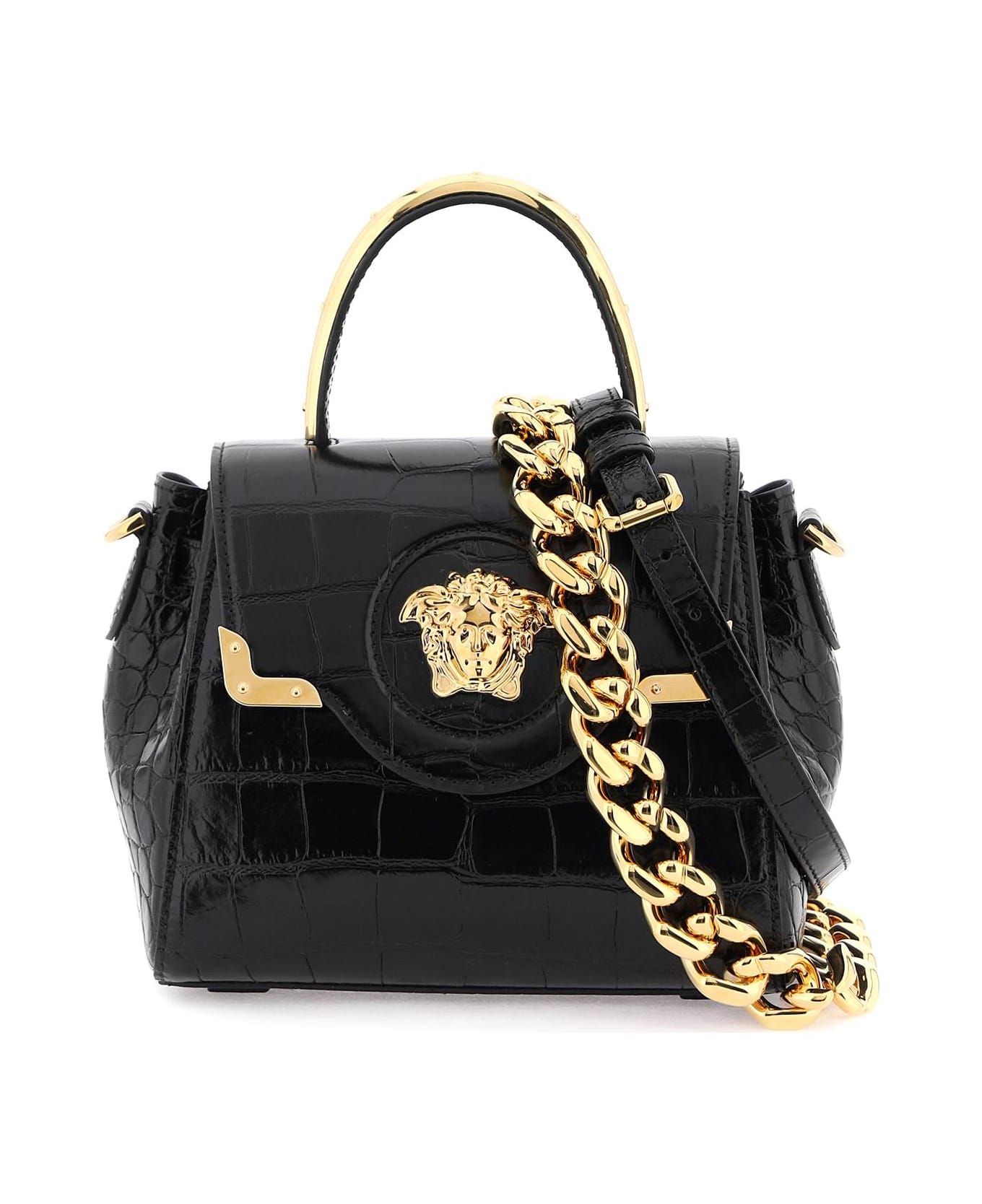 Versace Small Handbag 'the Jellyfish' - BLACK VERSACE GOLD (Black) トートバッグ