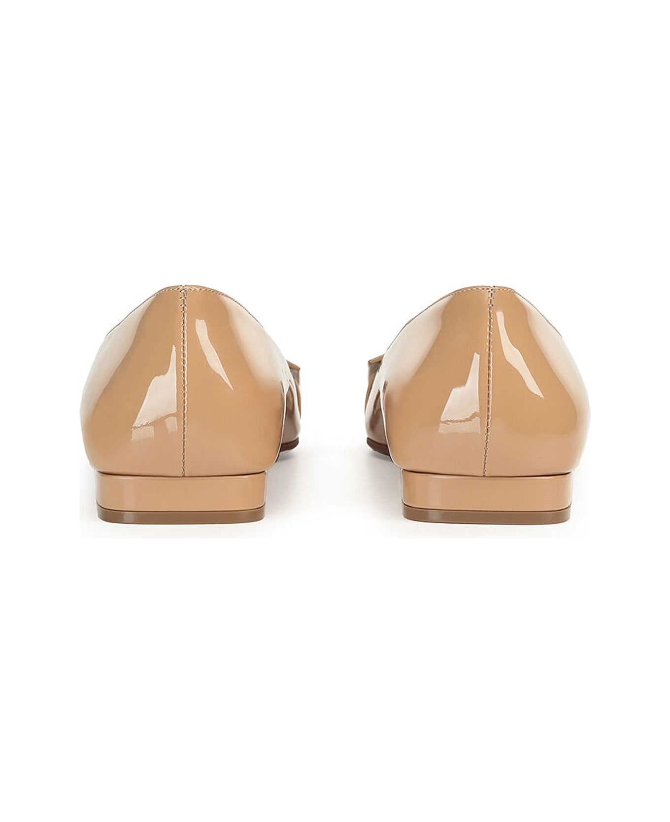 Sergio Rossi Leather Ballerina Flats - Brown
