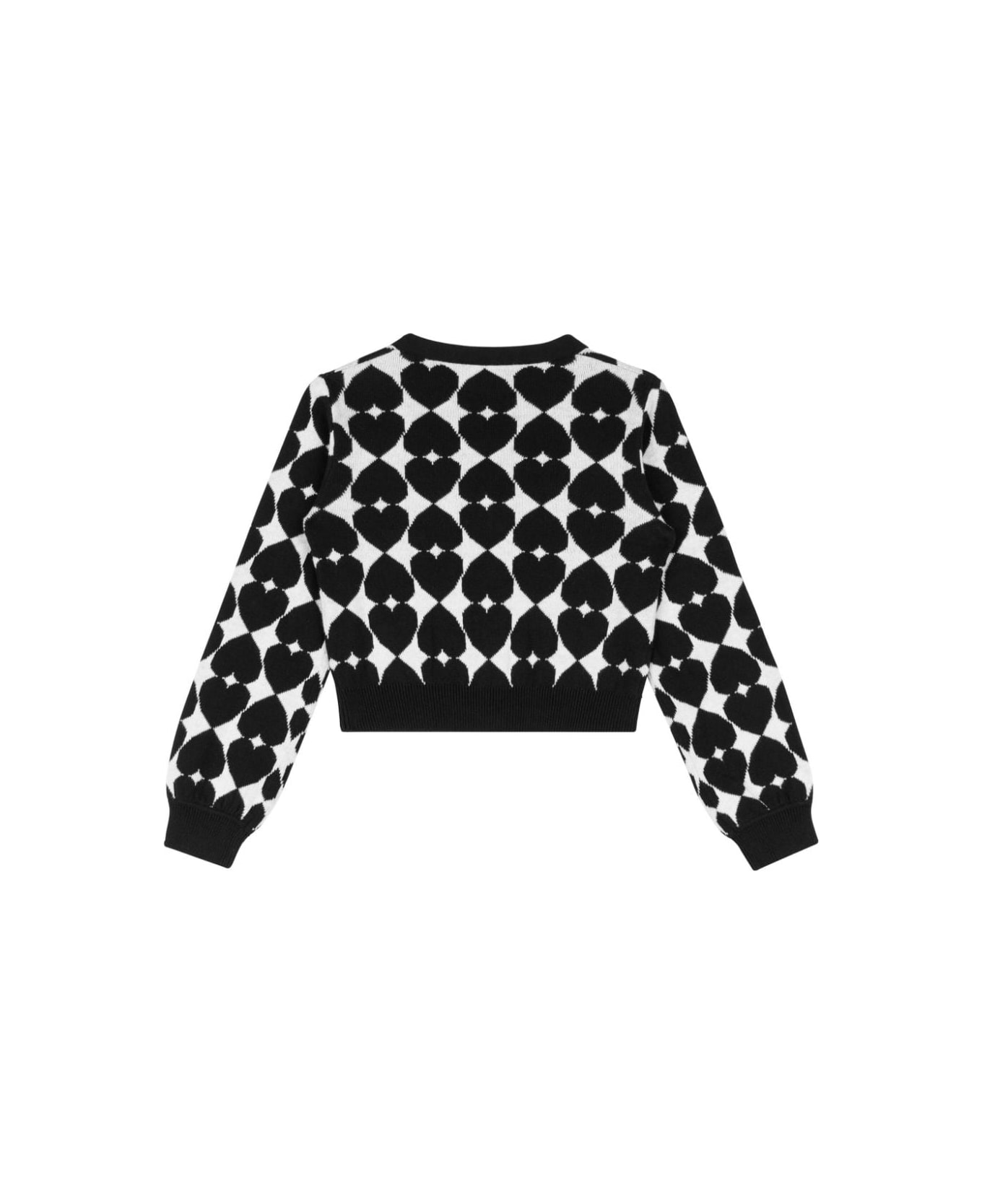 Moschino Cardigan Con Stampa - Black ニットウェア＆スウェットシャツ