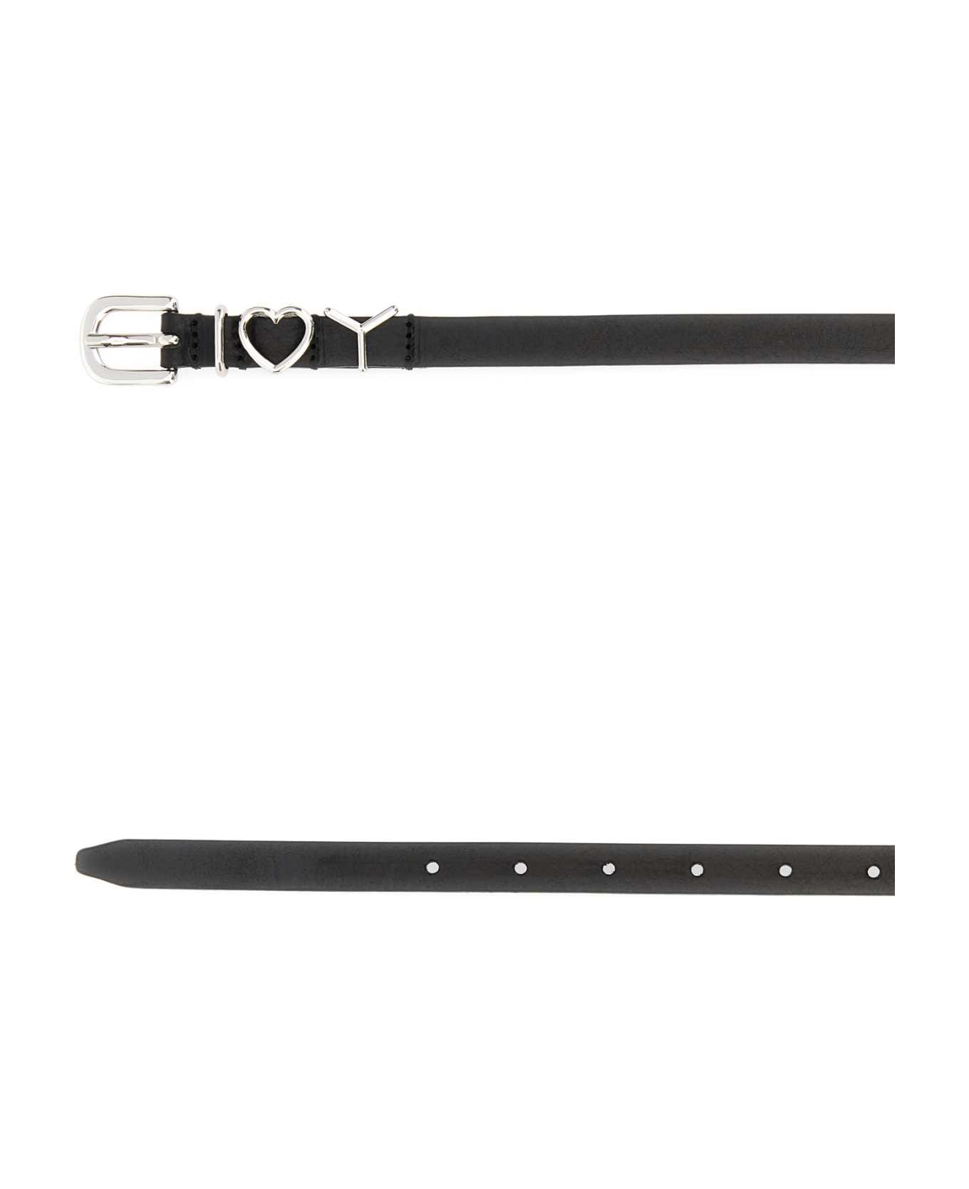 Y/Project Black Leather Belt - BLACK ベルト