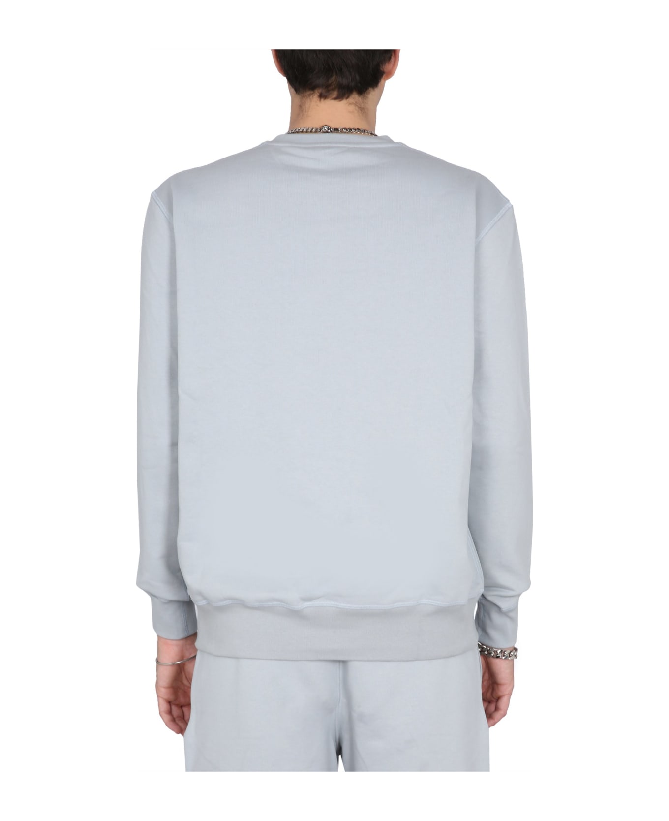 Alexander McQueen Logo Detail Cotton Sweatshirt - Light Blue