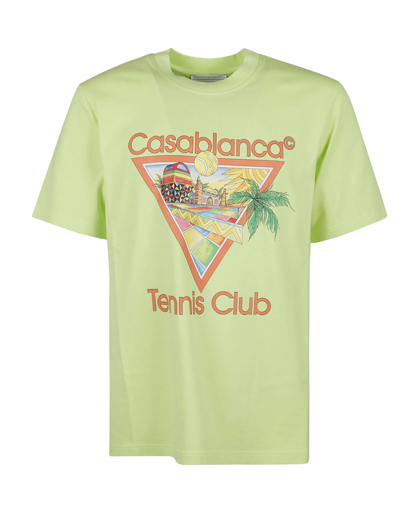 Casablanca Afro Cubism Tennis Club Printed T-shirt - Pale Green