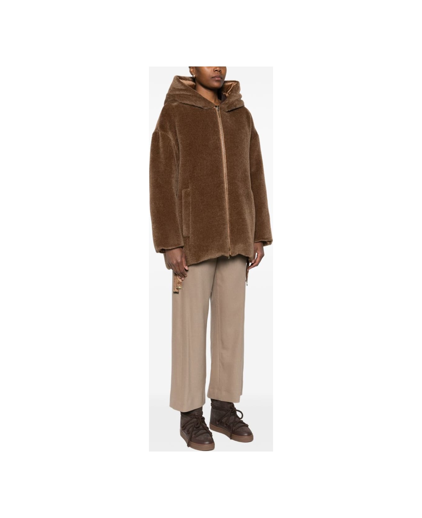 Max Mara The Cube Max Mara Olivia Hooded Coat - Beige