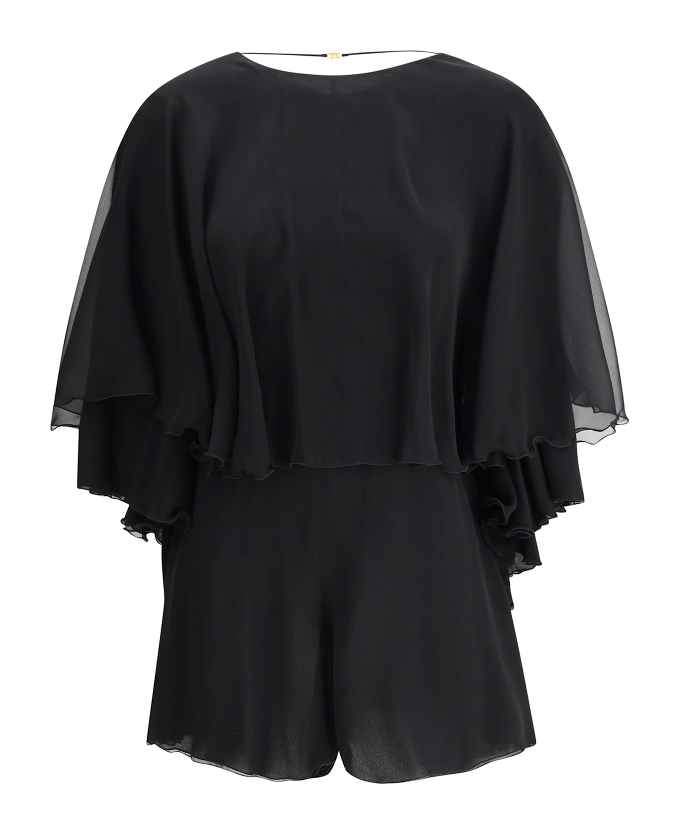 Saint Laurent Silk Crepe Playsuit