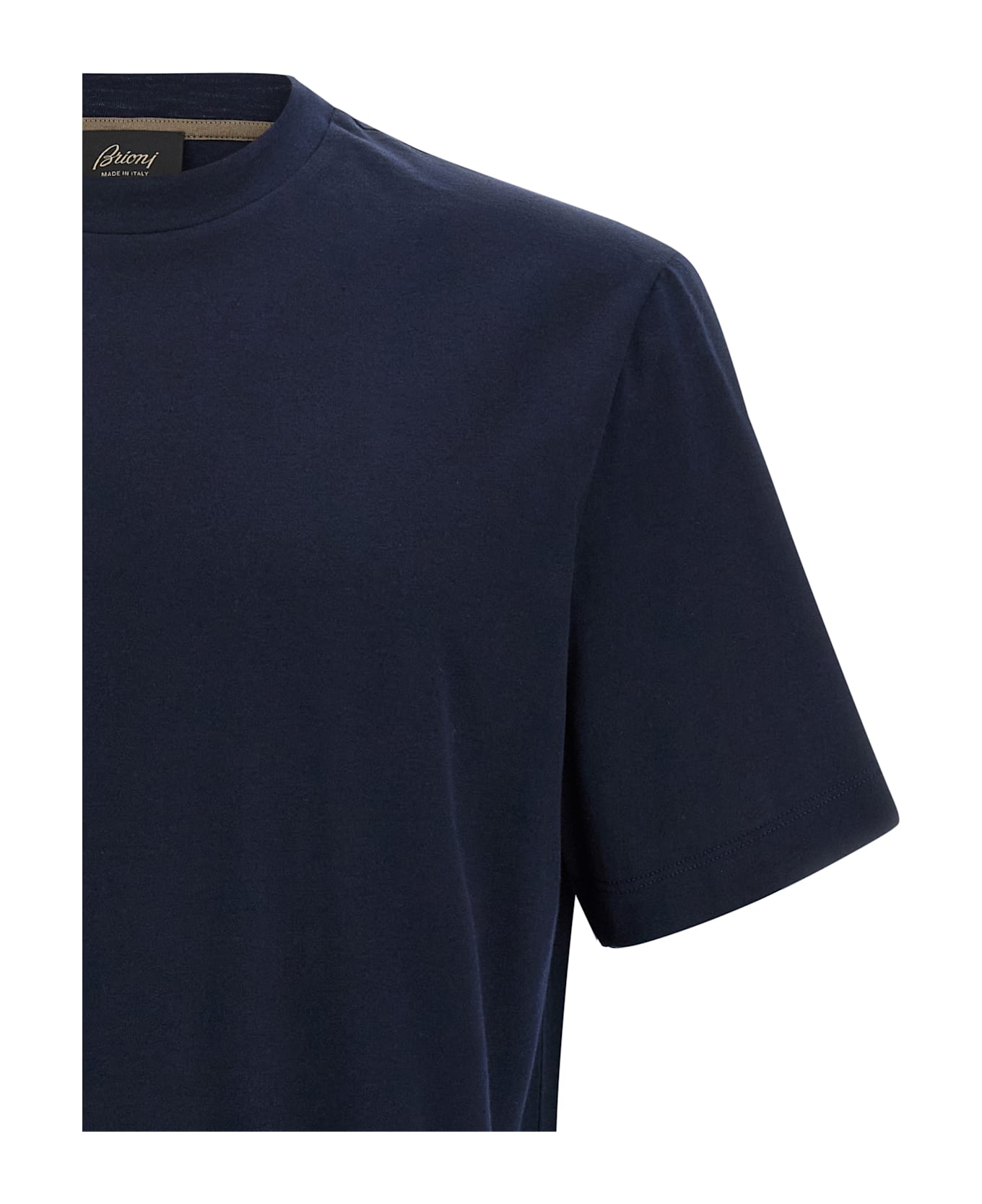 Brioni Logo Patch T-shirt - Blue