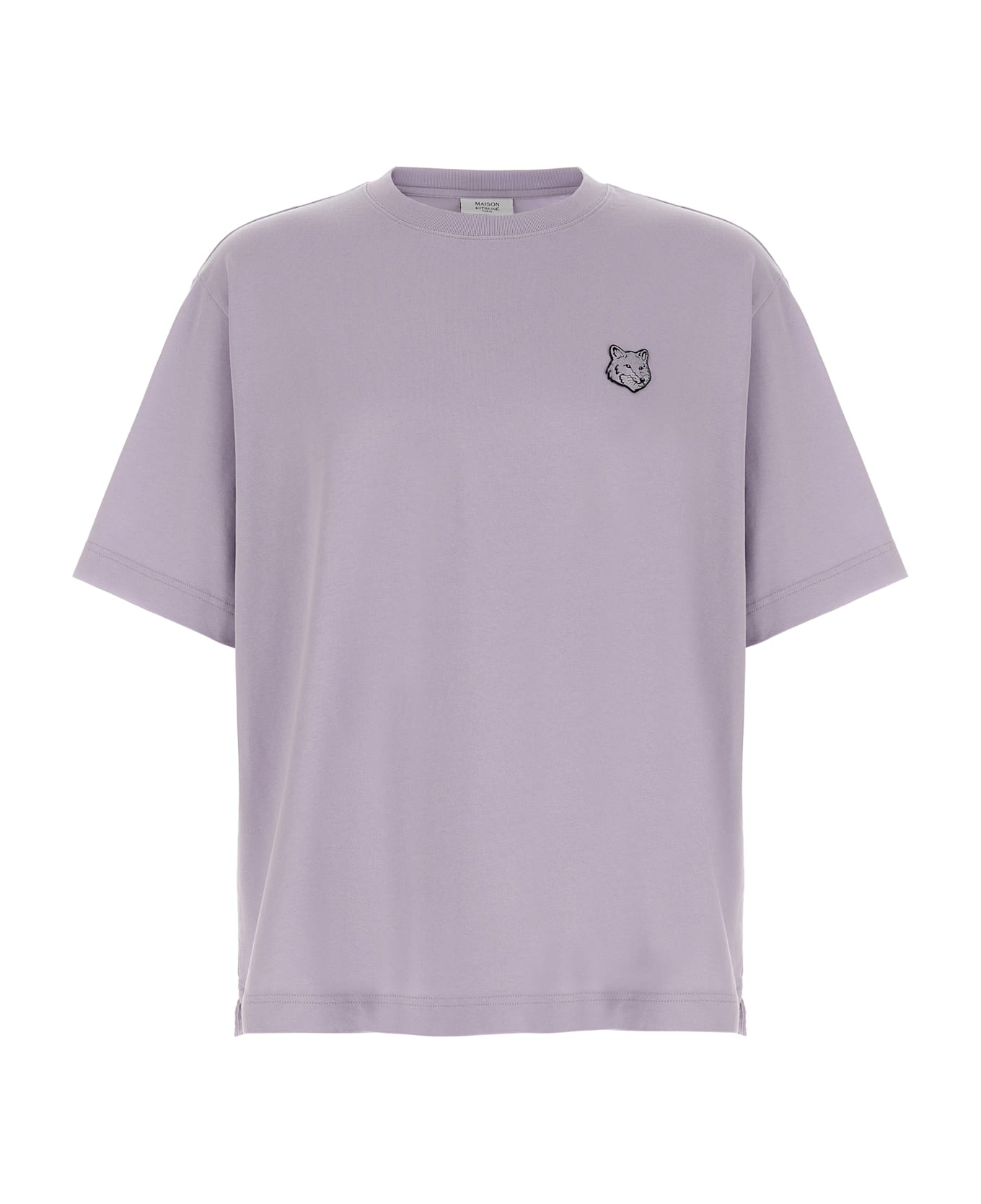 Maison Kitsuné 
bold Fox Head
 T-shirt - Purple