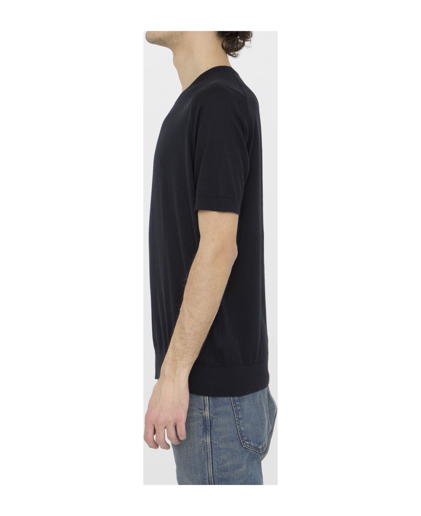 John Smedley Kempton T-shirt - BLACK シャツ