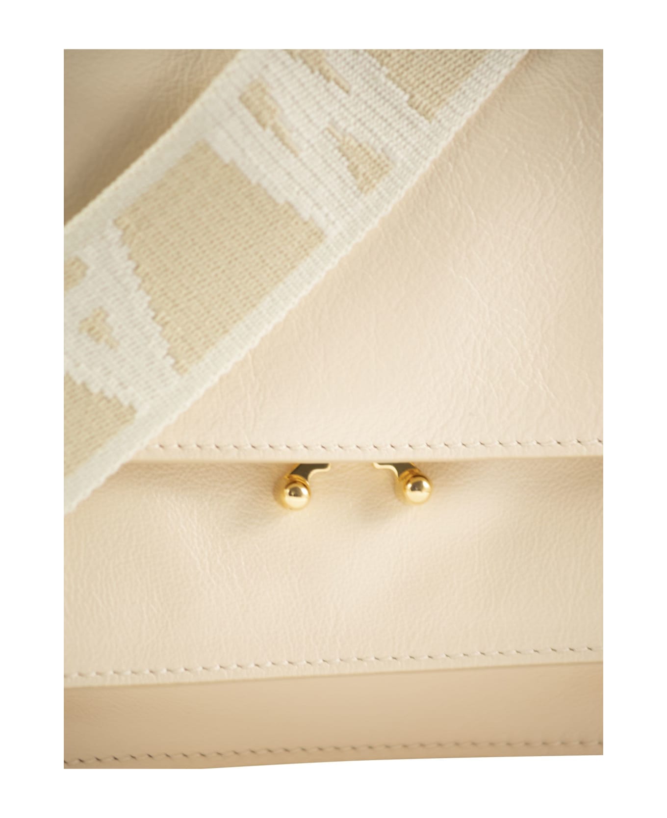 Marni Trunk Soft - Medium Shoulder Bag - Cream ショルダーバッグ