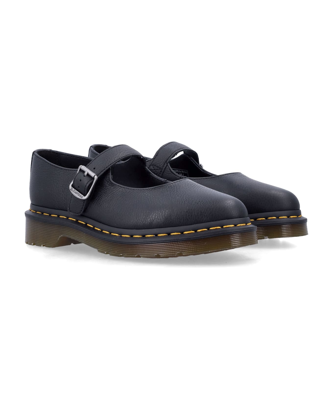 Dr. Martens Elphie Mj Black Leather Mary Jane Shoes - BLACK