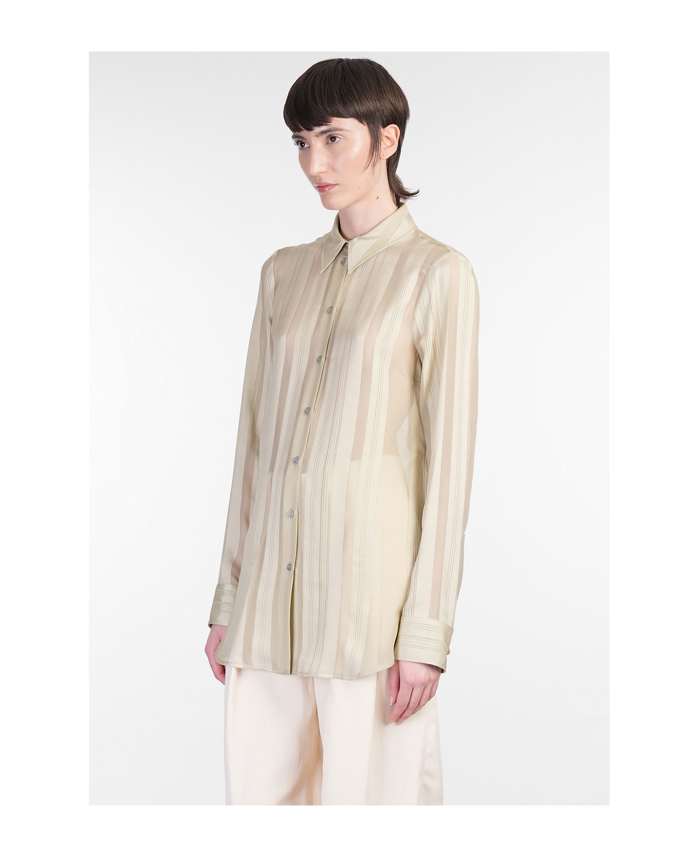 Stella McCartney Shirt In Beige Silk - beige