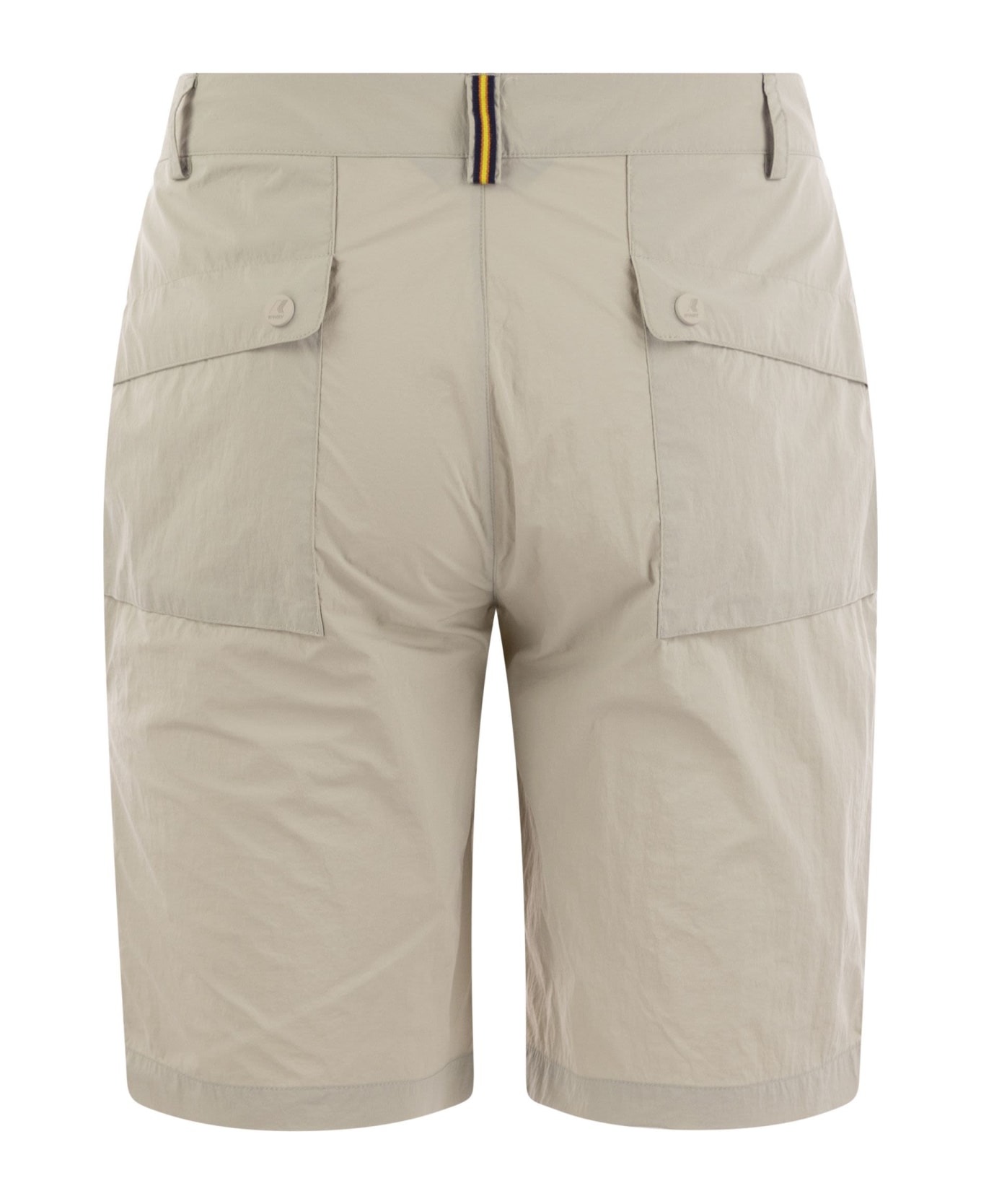 K-Way Doret - Bermuda Shorts In Technical Fabric - Beige