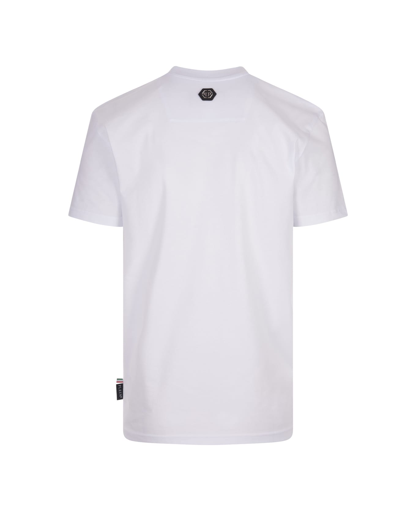 Philipp Plein White Dripping Skull T-shirt - Black