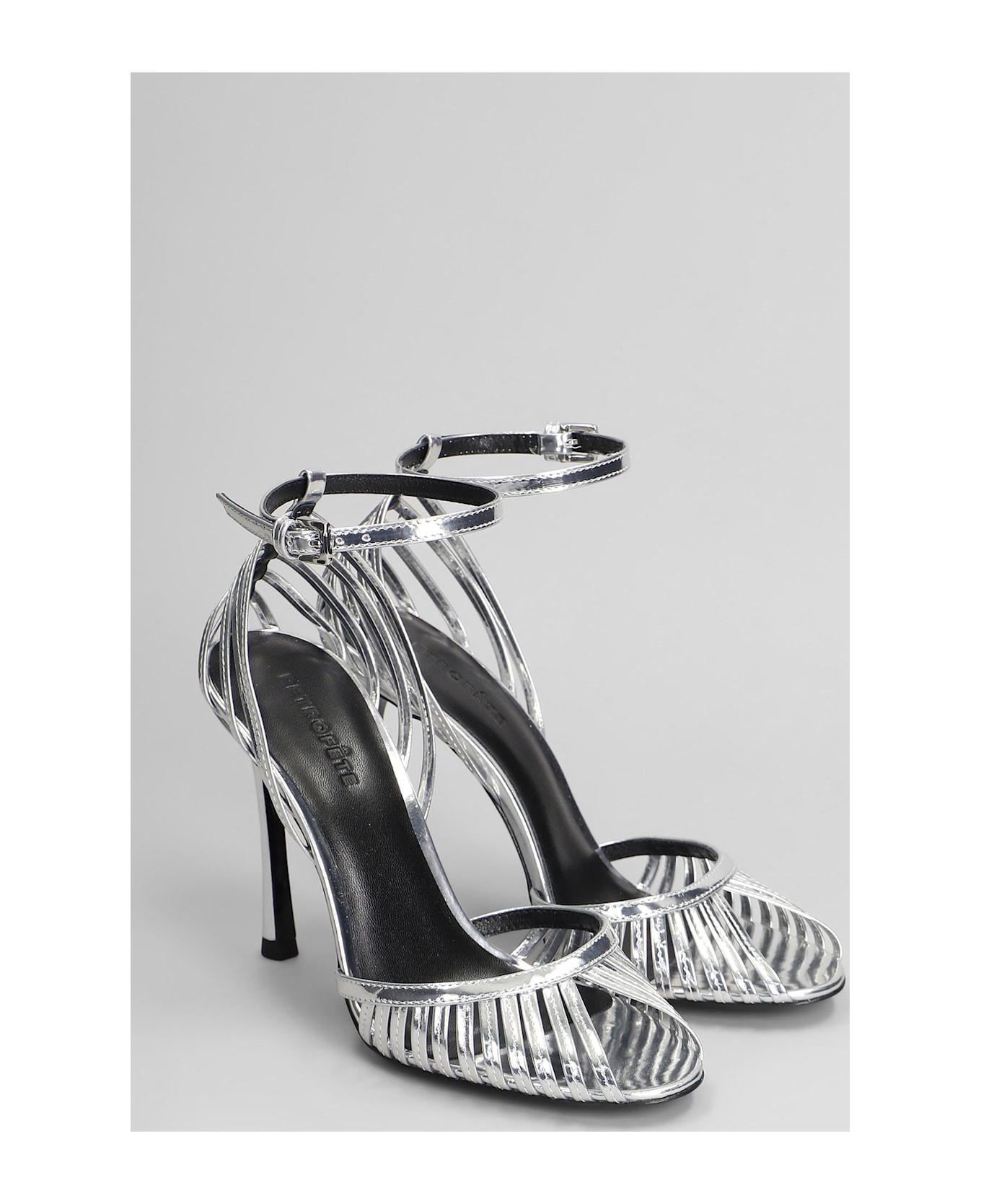 retrofete Analu Sandals In Silver Leather - silver