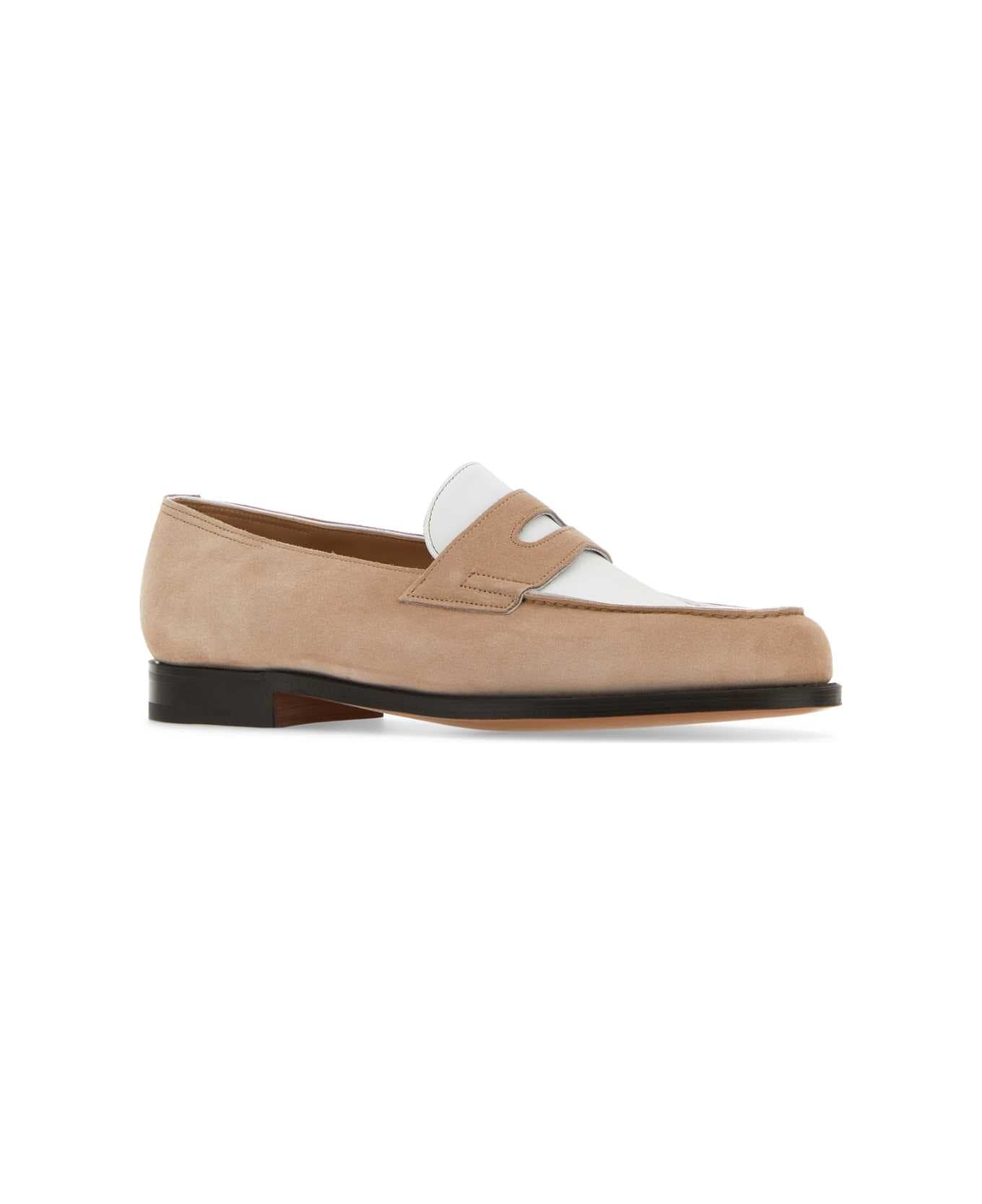 John Lobb Skin Pink Suede Lopez Loafers - KL