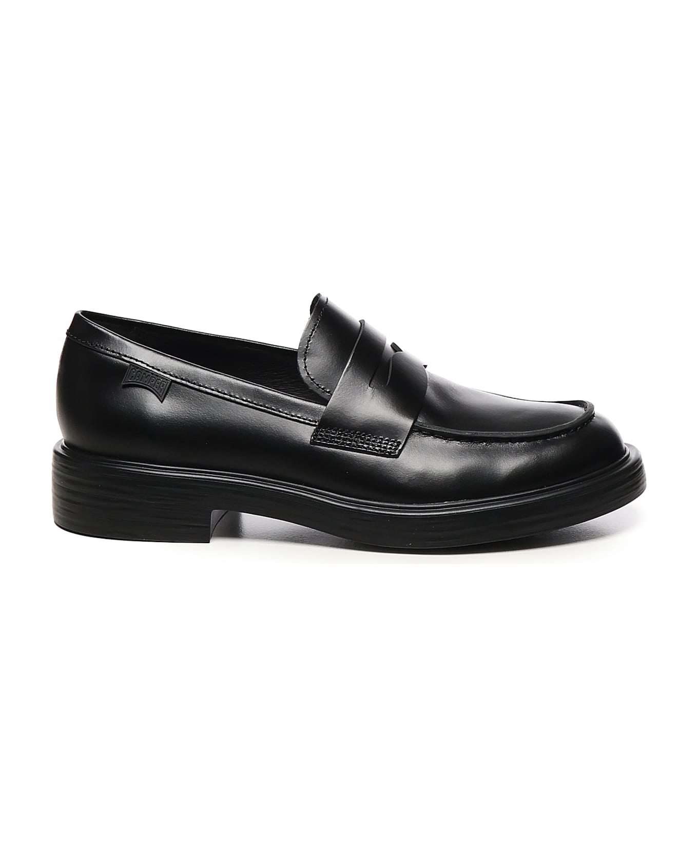 Camper Dean Leather Moccasins - Black