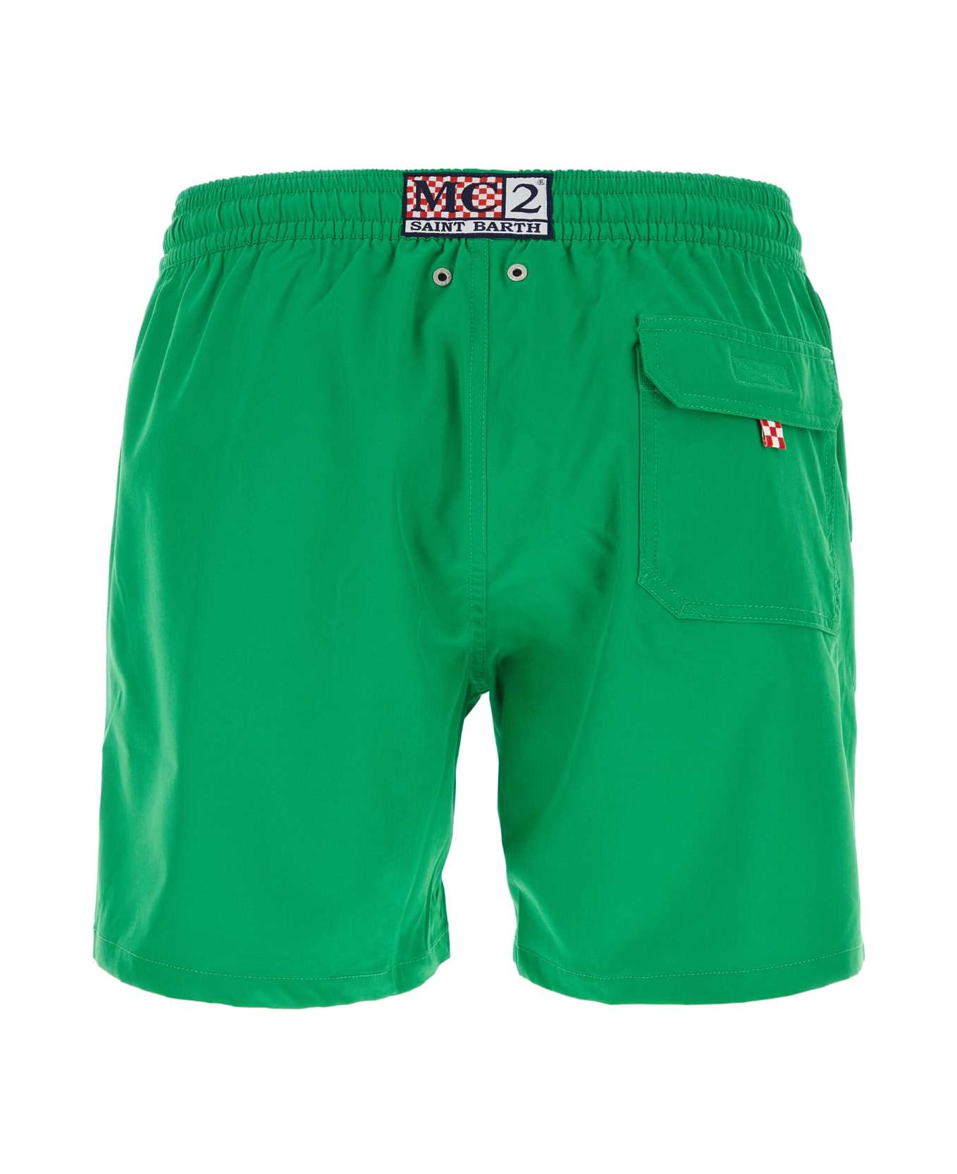 MC2 Saint Barth Grass Green Stretch Polyester Swimming Shorts - 57EMB