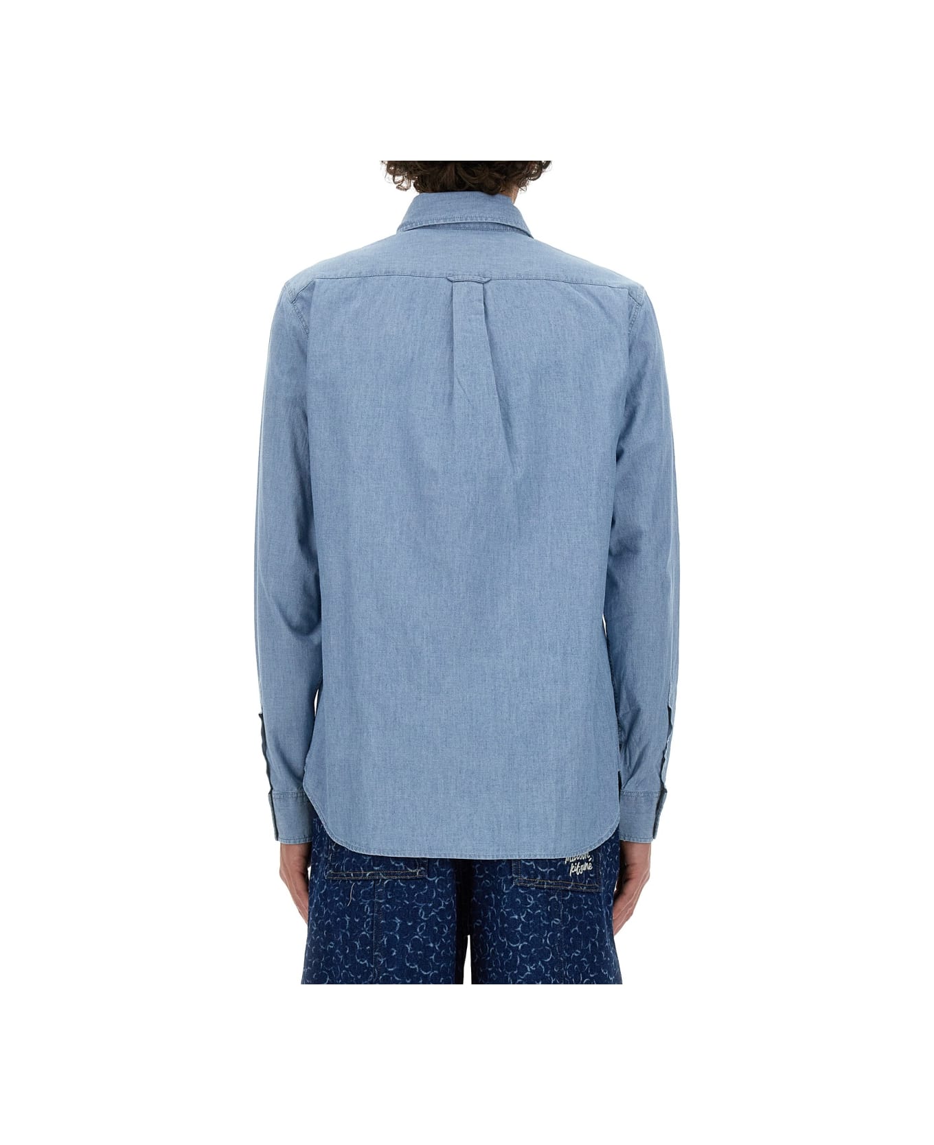 Maison Kitsuné "fox Head" Shirt - BLUE シャツ