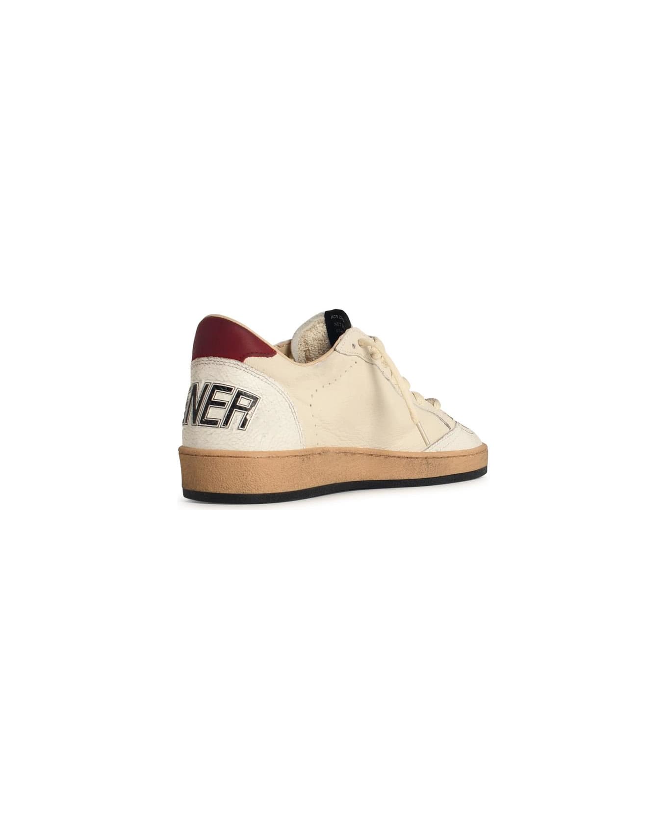 Golden Goose Ball Star Sneakers - White/silver Blue/red