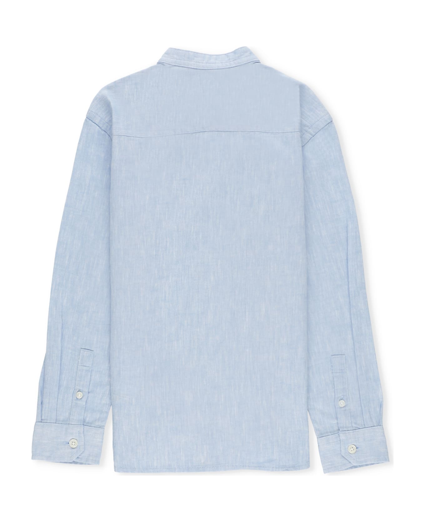 Woolrich Cotton And Linen Shirt - Light Blue