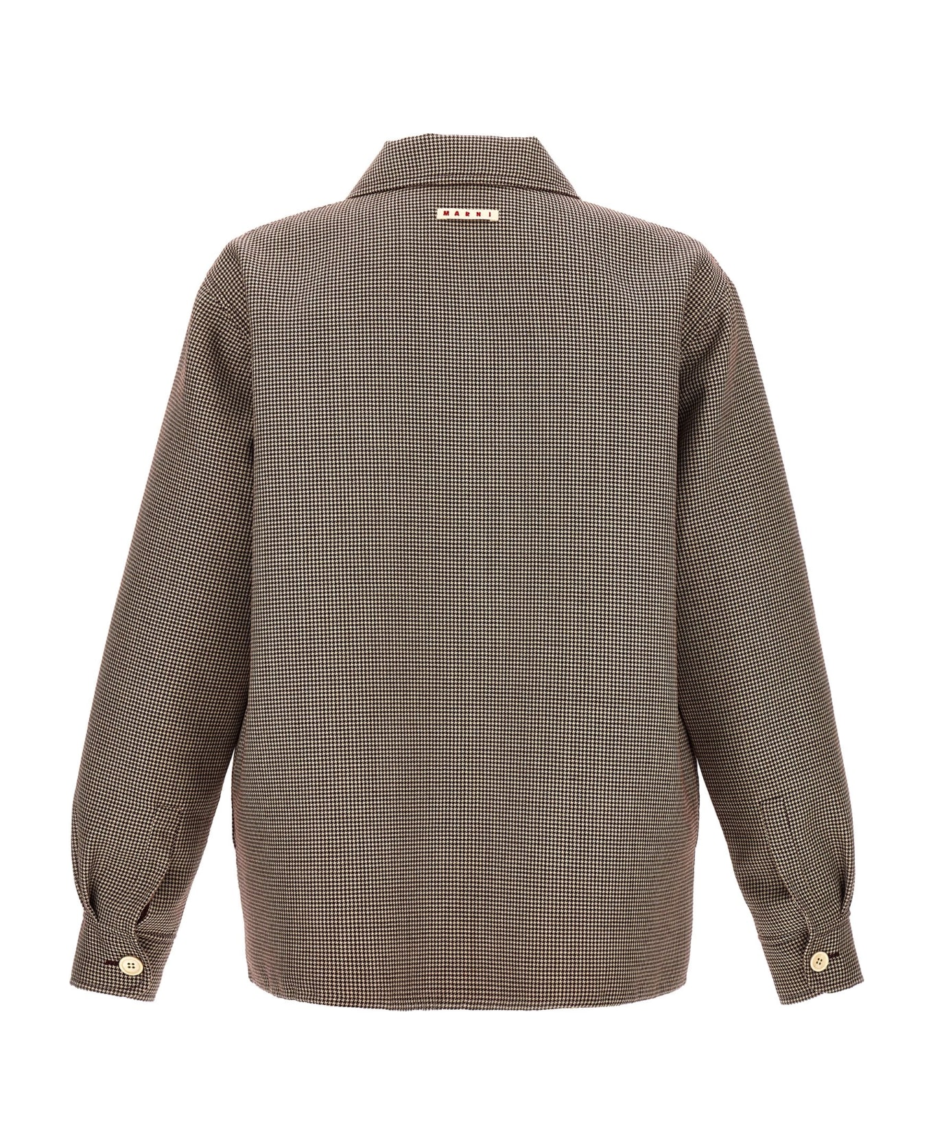 Marni Houndstooth Jacket - Black cherry