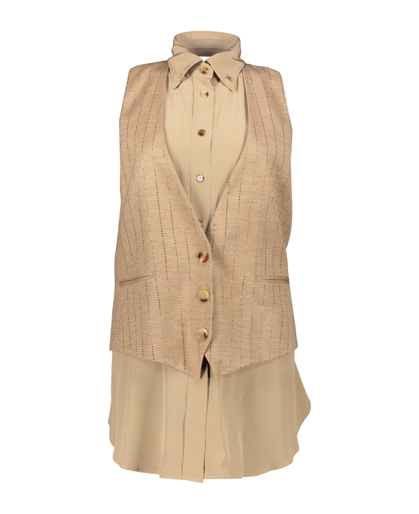 Burberry Single-breasted Vest - Beige