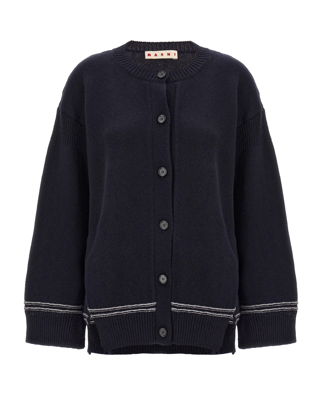 Marni Logo Cardigan - Blue