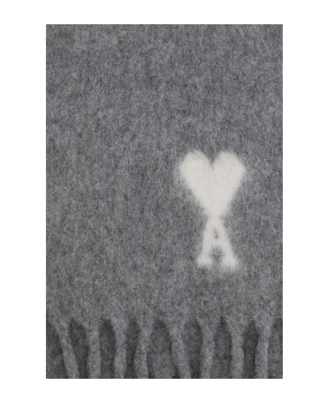 Ami Alexandre Mattiussi Ami De Coeur Scarf - GREY