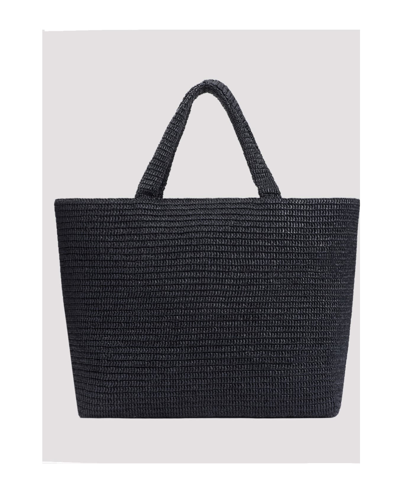 Saint Laurent Raffia Tote Bag - Nero