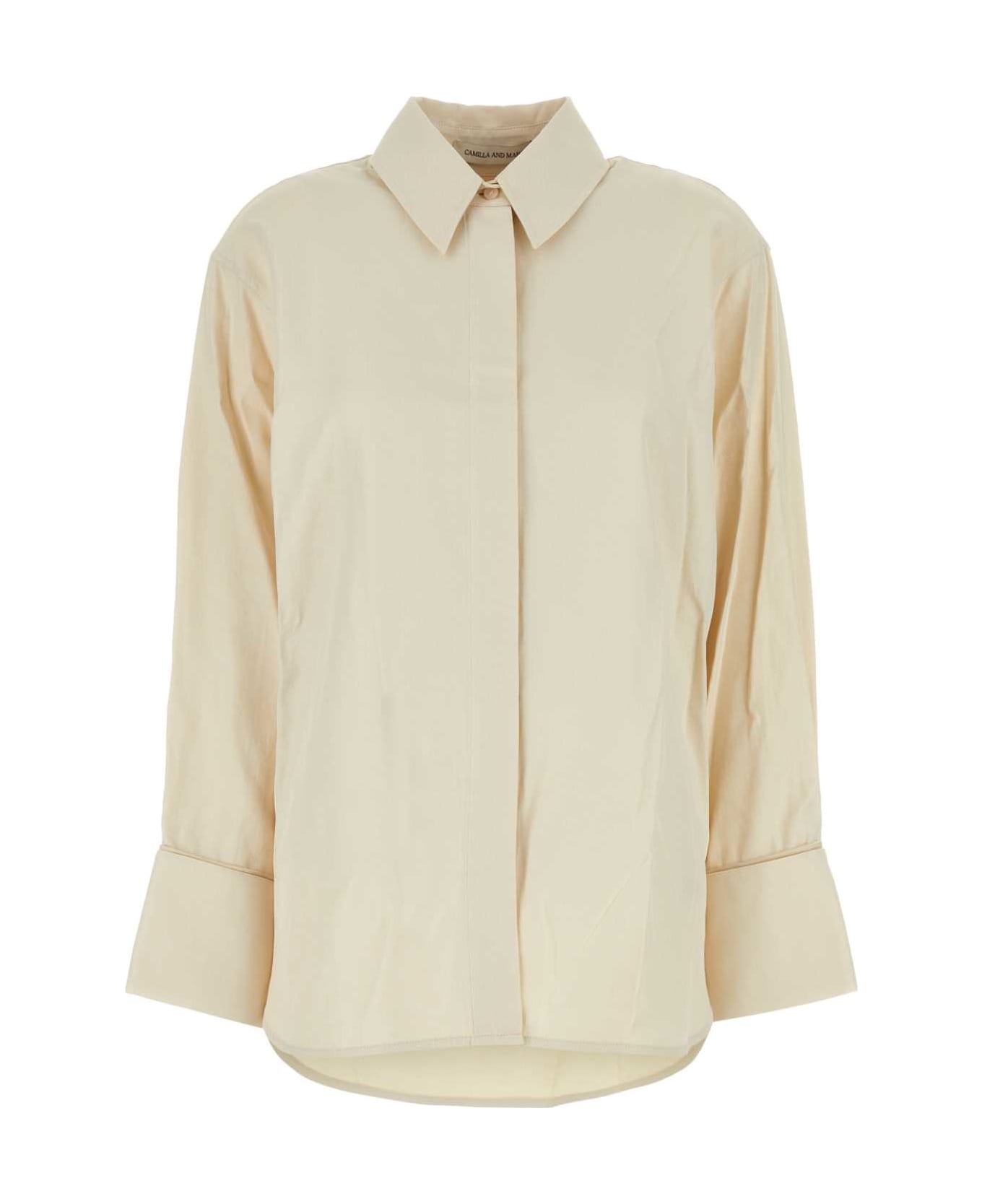 Camilla and Marc Sand Cotton And Polyester Cipher Oversize Shirt - CREAM