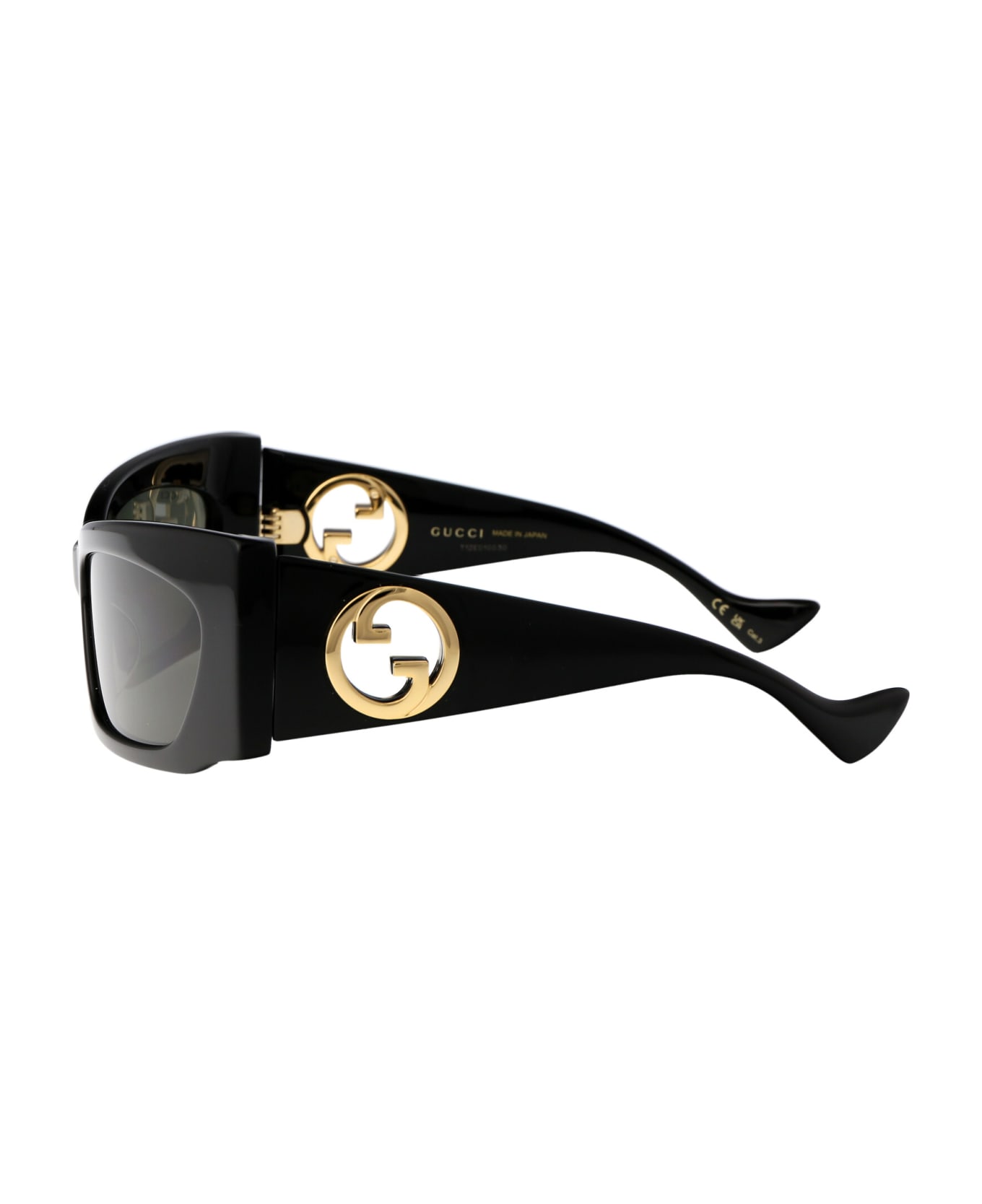 Gucci Eyewear Gg1412s Sunglasses - 001 BLACK BLACK GREY
