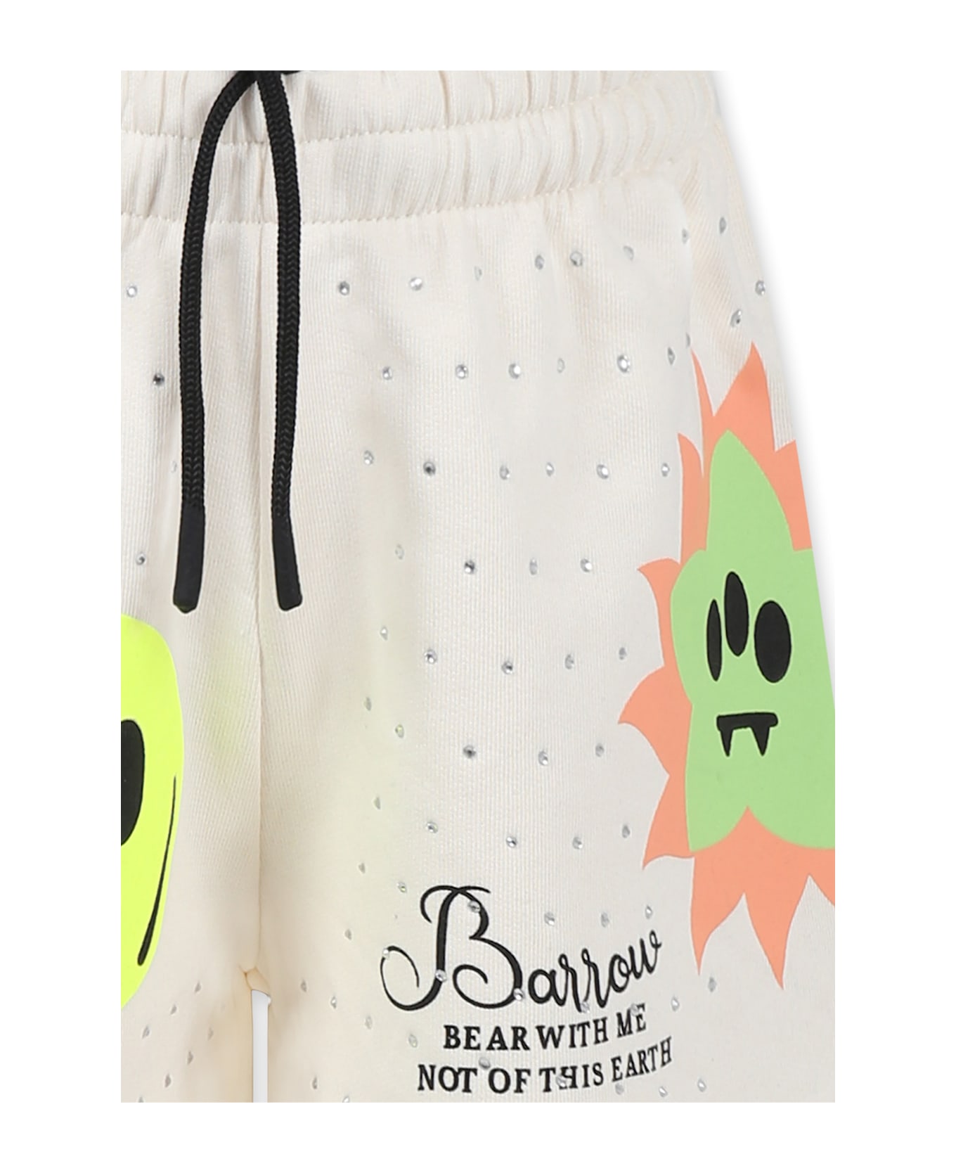 Barrow Ivory Shorts For Girl With Smiley - Ivory