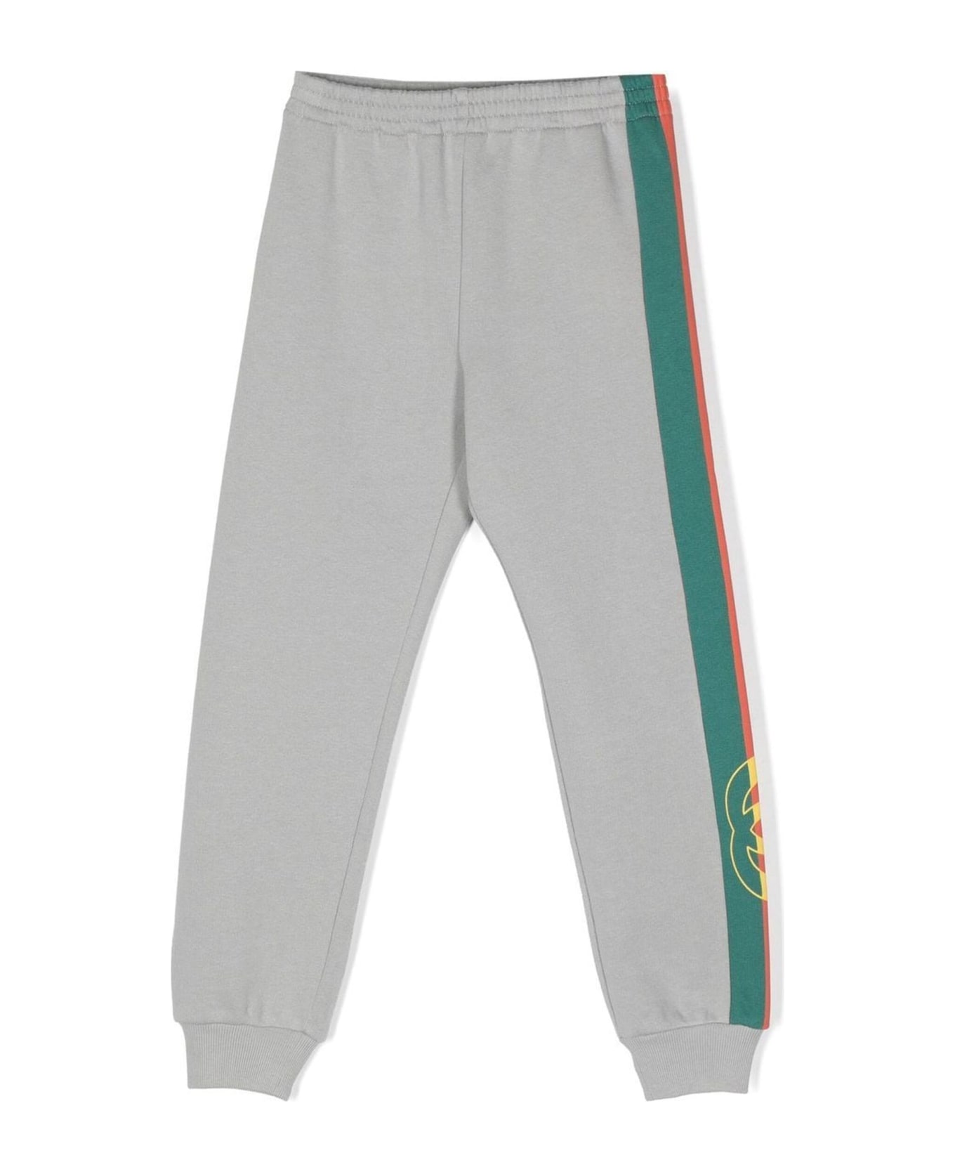 Gucci Grey Cotton Track Pants - Multicolor