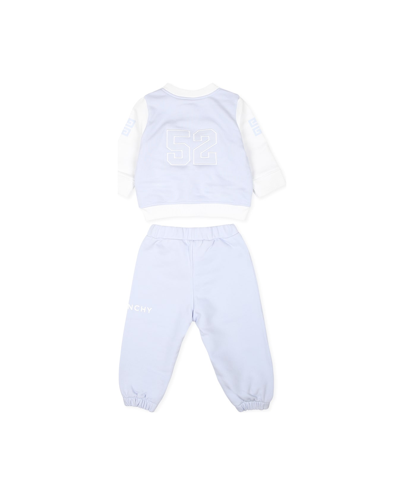 Givenchy Light Blue Birth Suit For Baby Boy With Logo - Azzurro