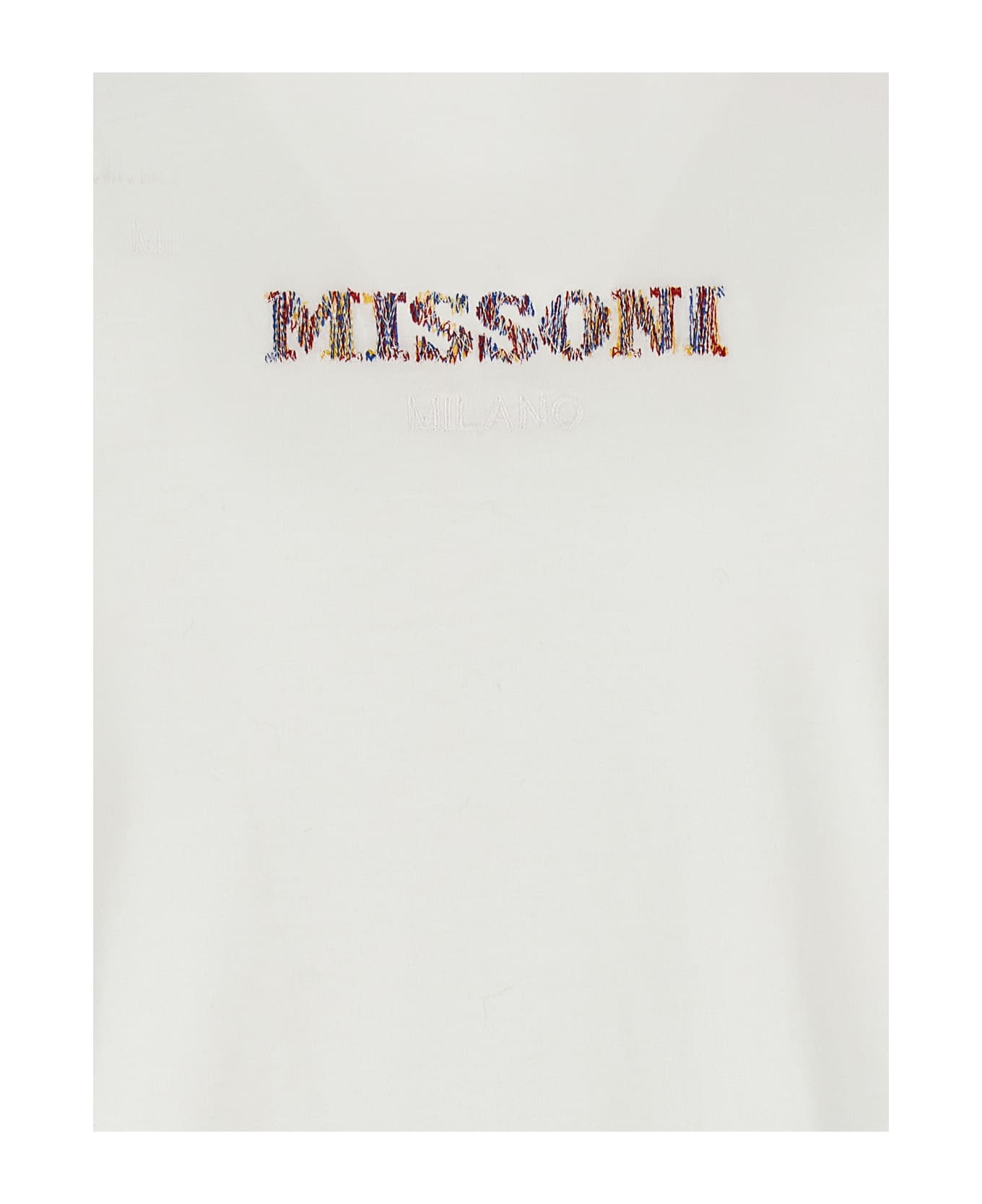 Missoni Logo Embroidery T-shirt - White