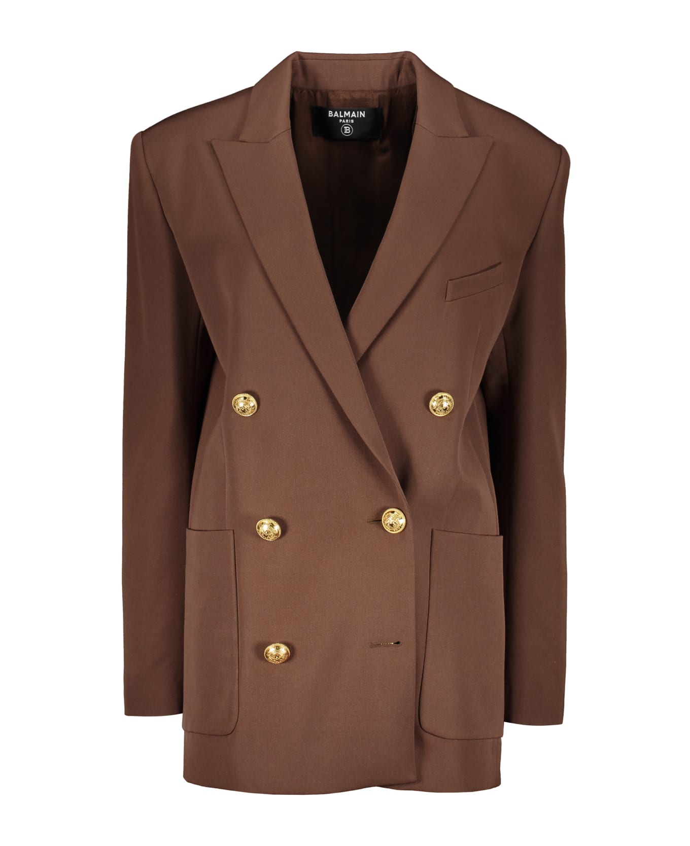 Balmain Double-breasted Wool Blazer - brown コート
