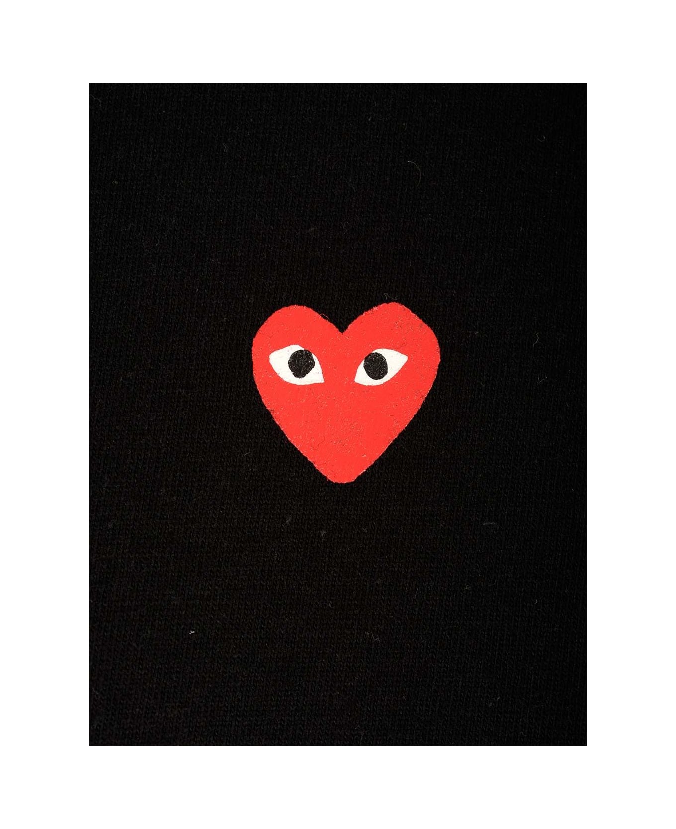 Comme des Garçons Play T-shirt With Red Hearts - Black