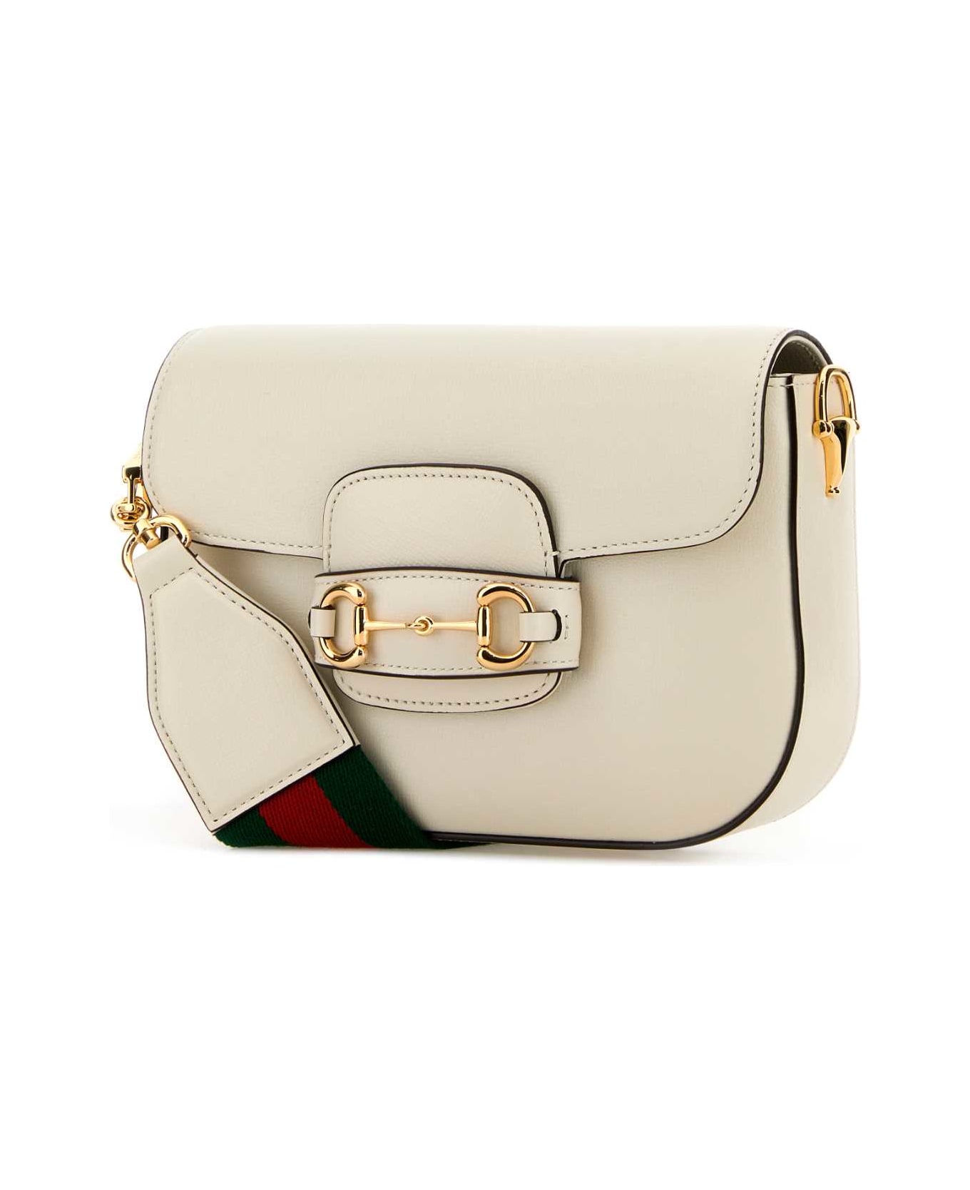 Gucci Ivory Leather Mini Horsebit 1955 Shoulder Bag - MYSTICWHITEVRV